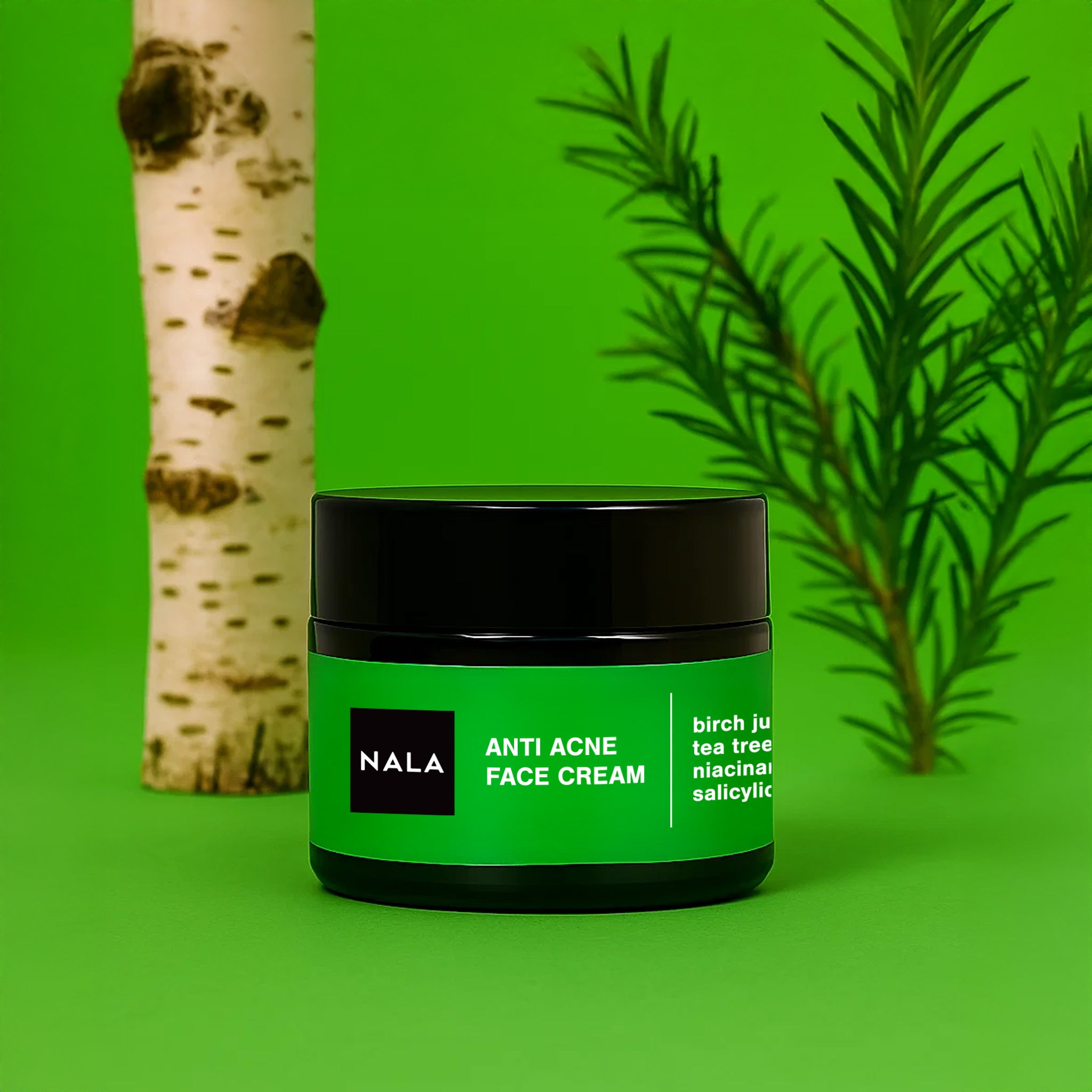 Crema Antiacné – Niacinamida, Ácido Salicílico, Savia de Abedul y Aceite de Árbol de Té