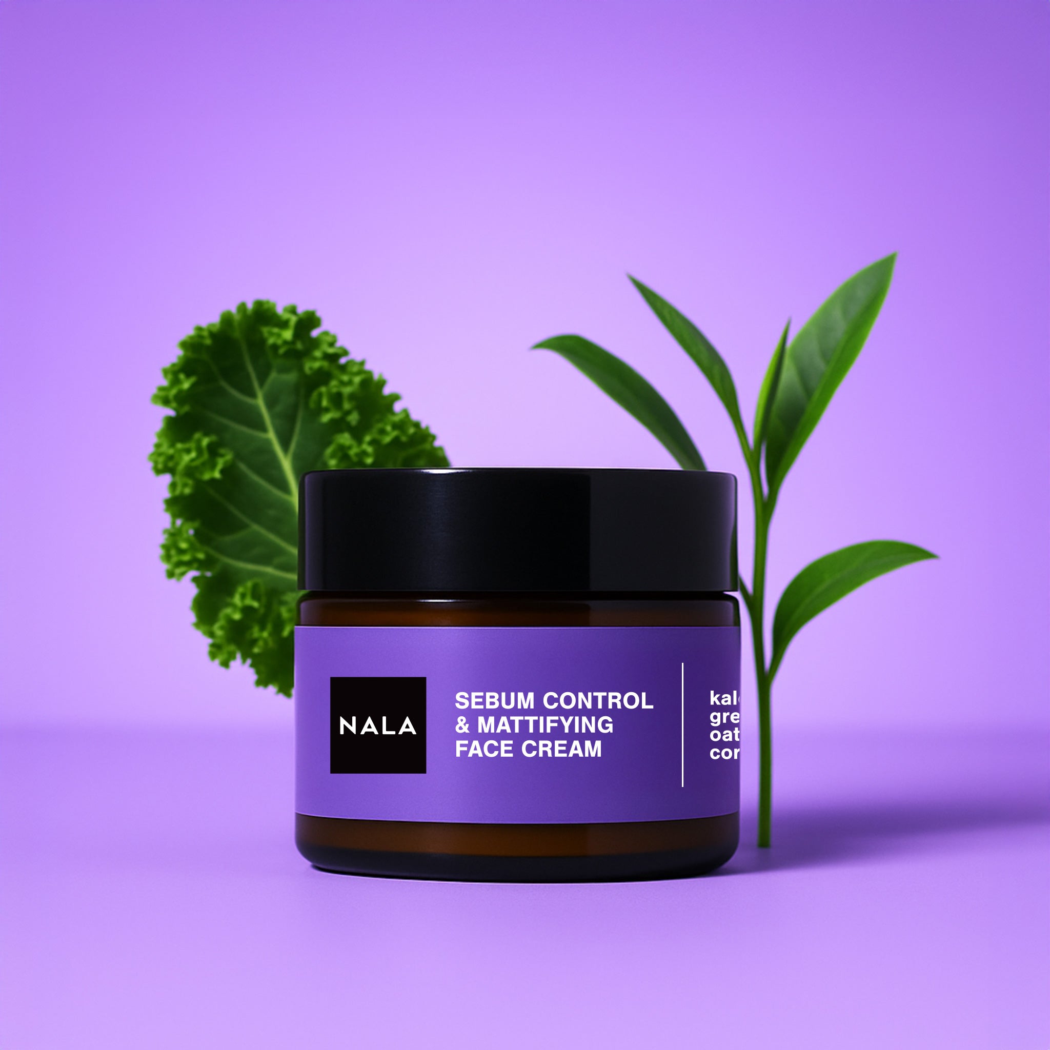 Crema Control Sebo & Matificante – Piel Grasa – Extracto de Kale, Té Verde, Avena y Aceite de Germen de Maíz