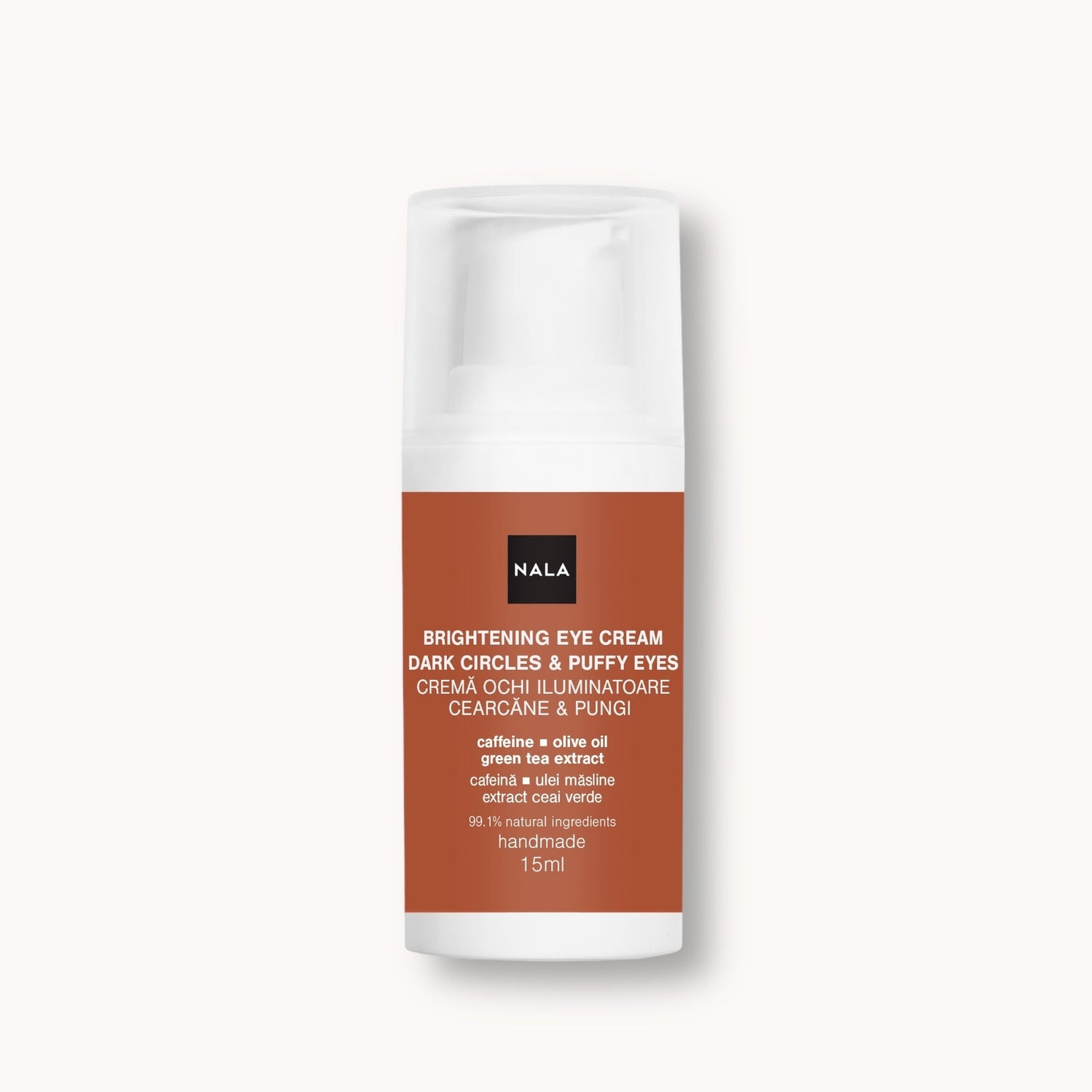 Crema Contorno de Ojos Luminosa - Ojeras e Hinchazón - Cafeína, Karité, Té Verde