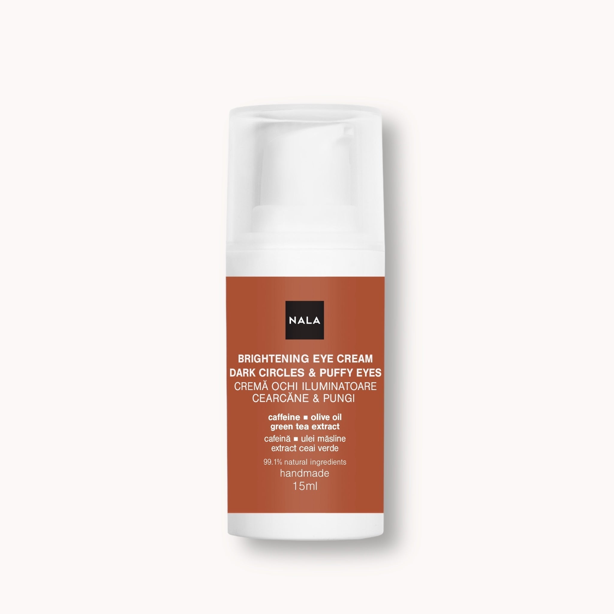 Crema Contorno de Ojos Luminosa - Ojeras e Hinchazón - Cafeína, Karité, Té Verde