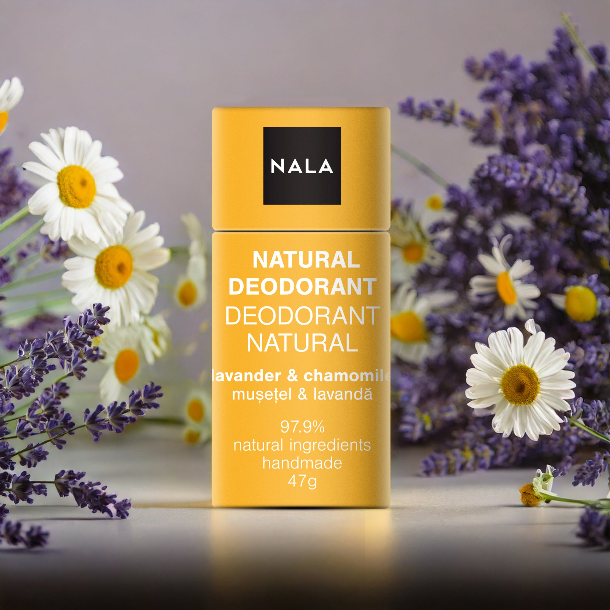 Desodorante Natural en Barra – Manzanilla y Lavanda