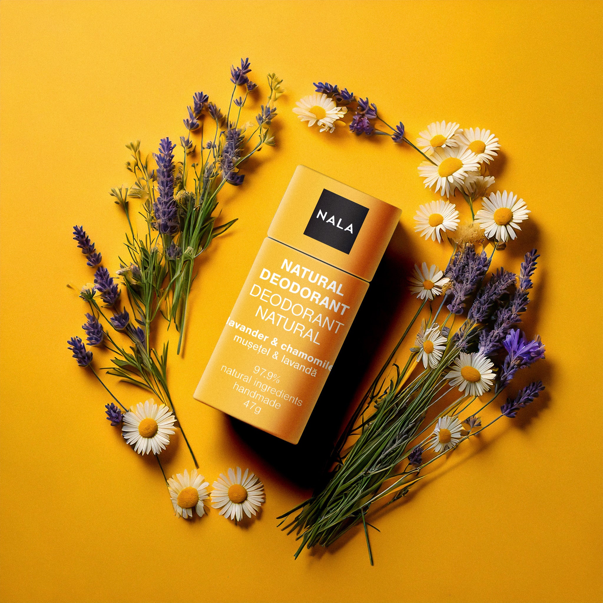 Desodorante Natural en Barra – Manzanilla y Lavanda