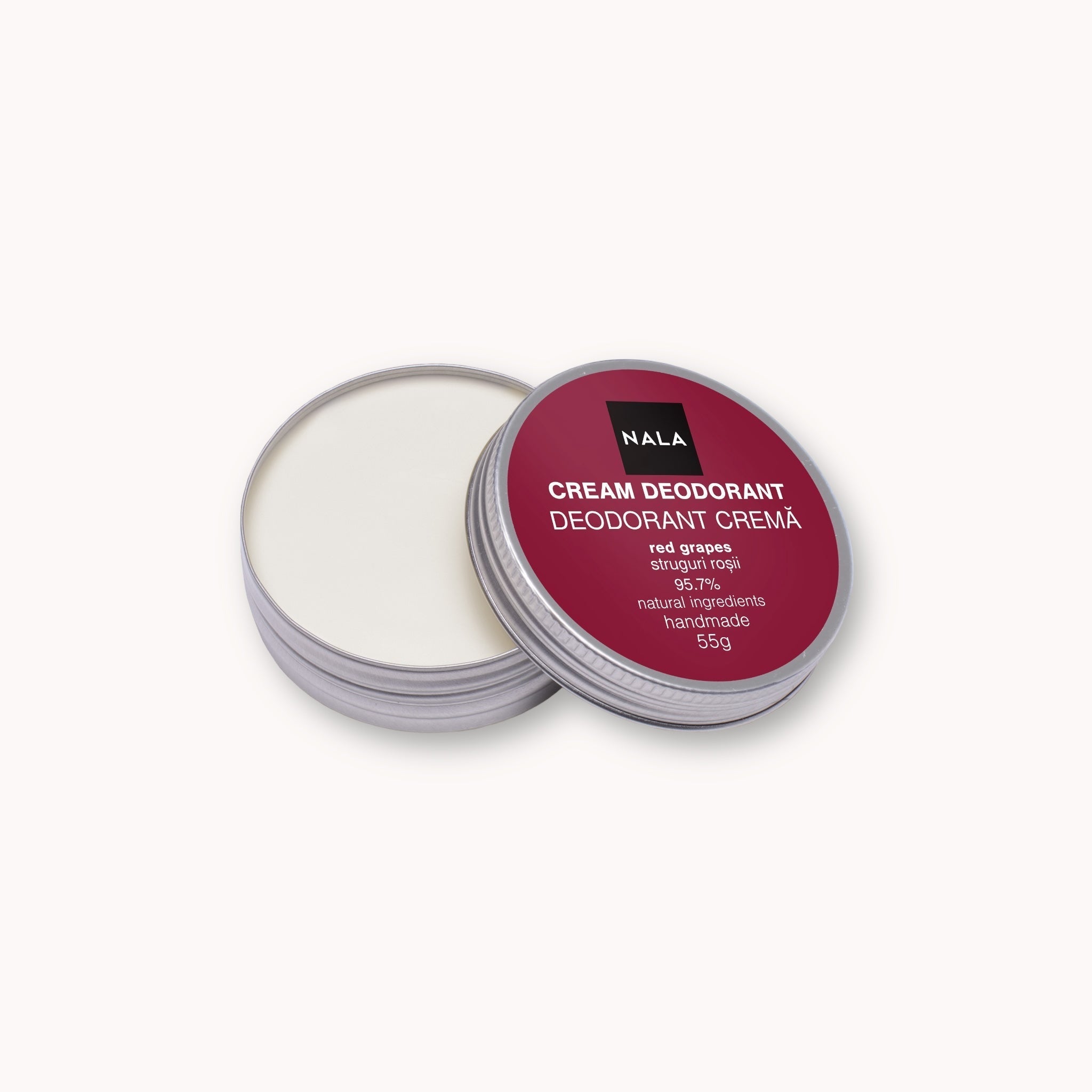 Desodorante en crema - Uvas rojas