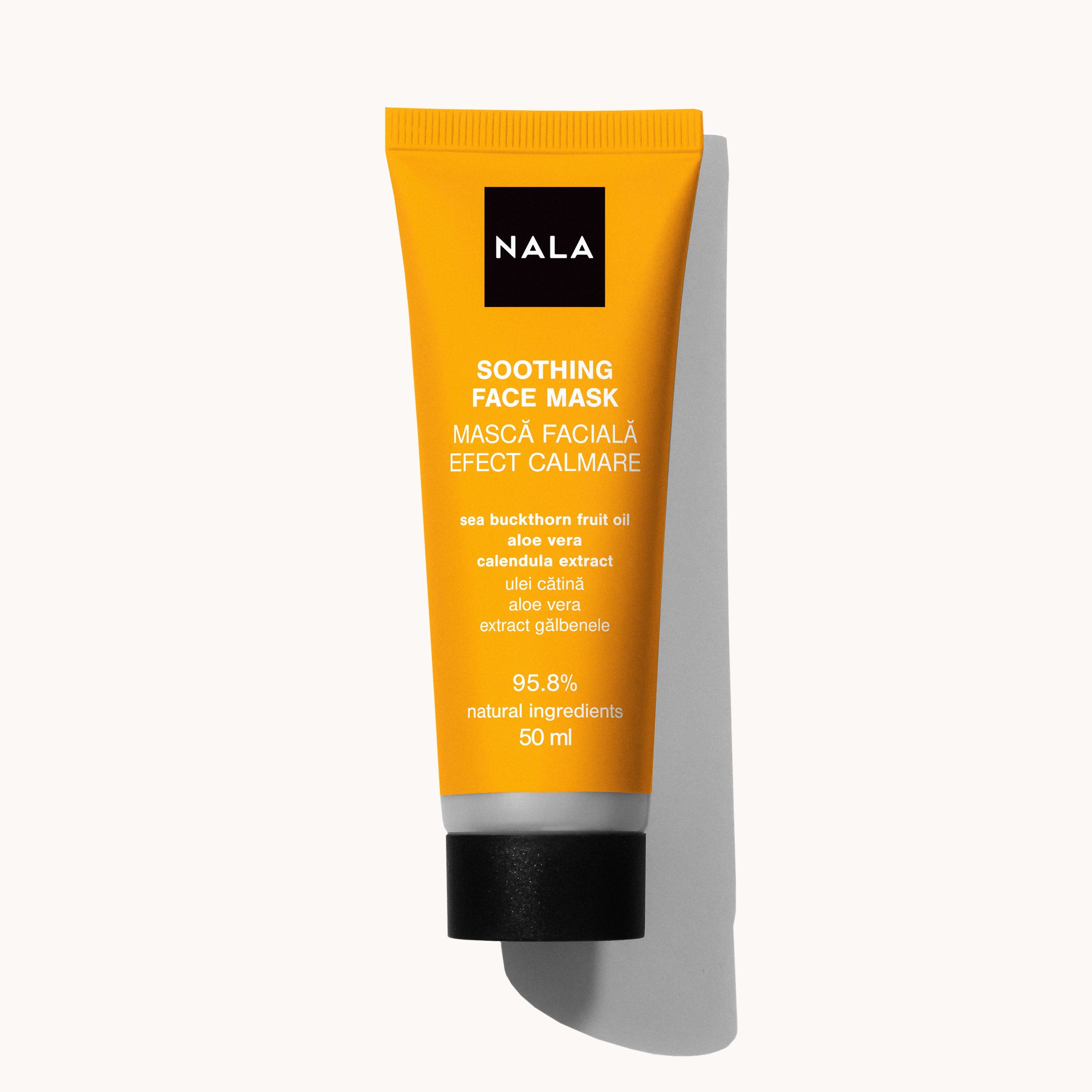Mascarilla Facial Calmante - Aceite de Espino Amarillo, Aloe Vera, Extracto de Caléndula