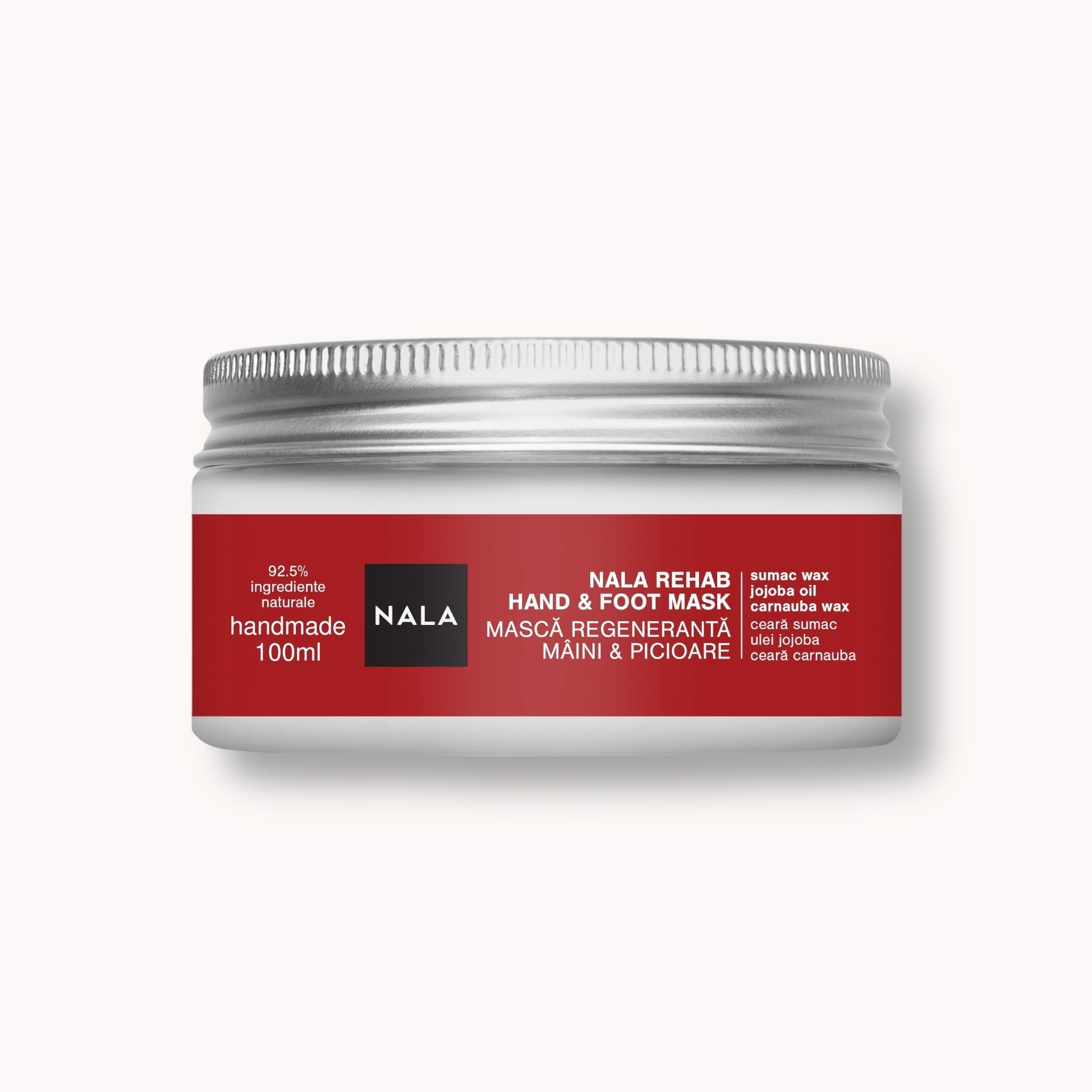 Mascarilla Rehab Manos y Pies - Cera de zumaque, Aceite de jojoba, Cera de carnauba