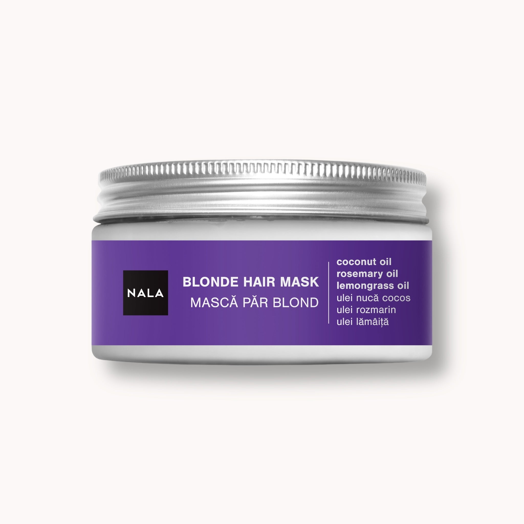 Mascarilla Morada Cabello Rubio - Aceite de Coco, Aceite de Romero, Aceite de Hierba Limón