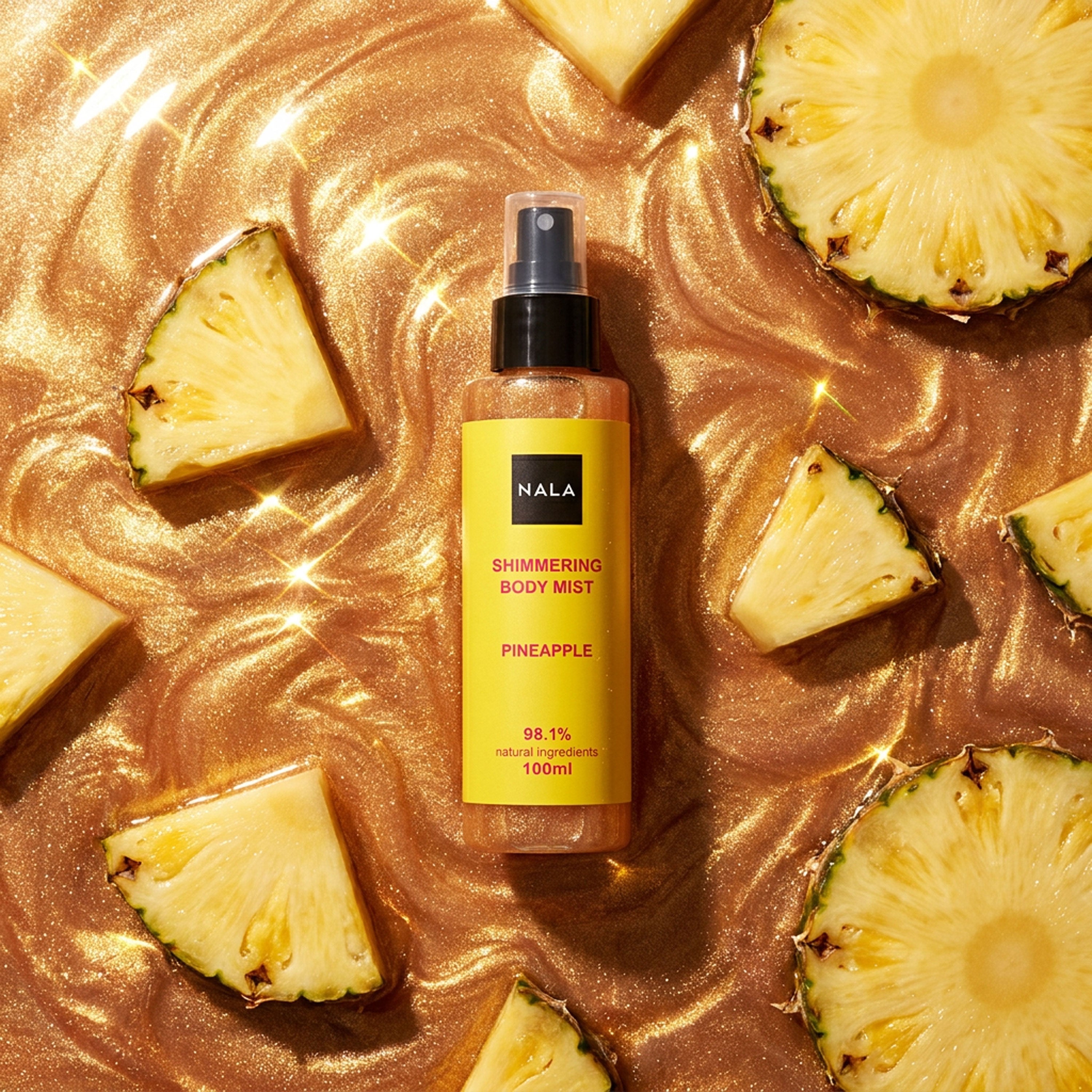 Spray Corporal Brillante Dorado - Piña