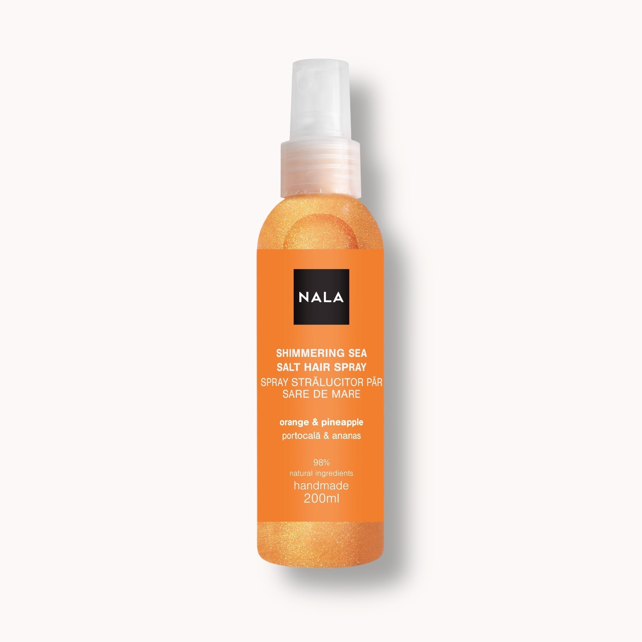Spray para el cabello con sal marina brillante - Naranja y piña