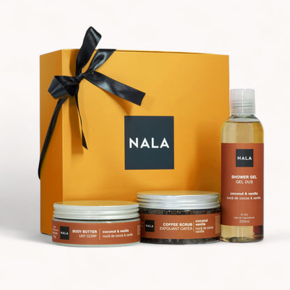 Set Regalo Hidratación y Exfoliación Piel Seca – Coco y Vainilla (Manteca)