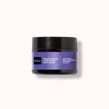 Crema Control Sebo &amp; Matificante – Piel Grasa – Extracto de Kale, Té Verde, Avena y Aceite de Germen de Maíz