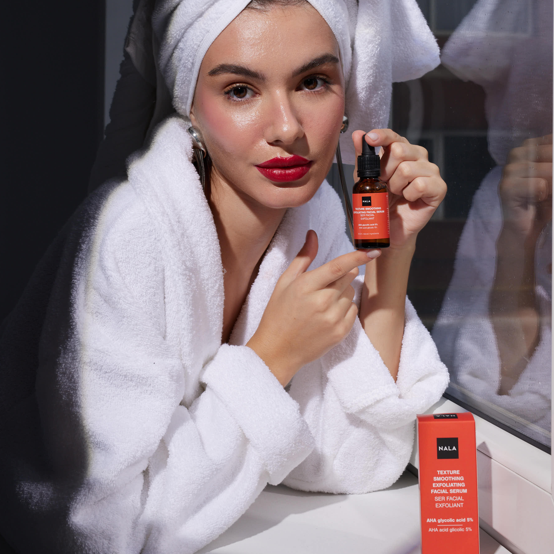 Suero Facial Exfoliante Alisante Textura - AHA Ácido glicólico 5%.