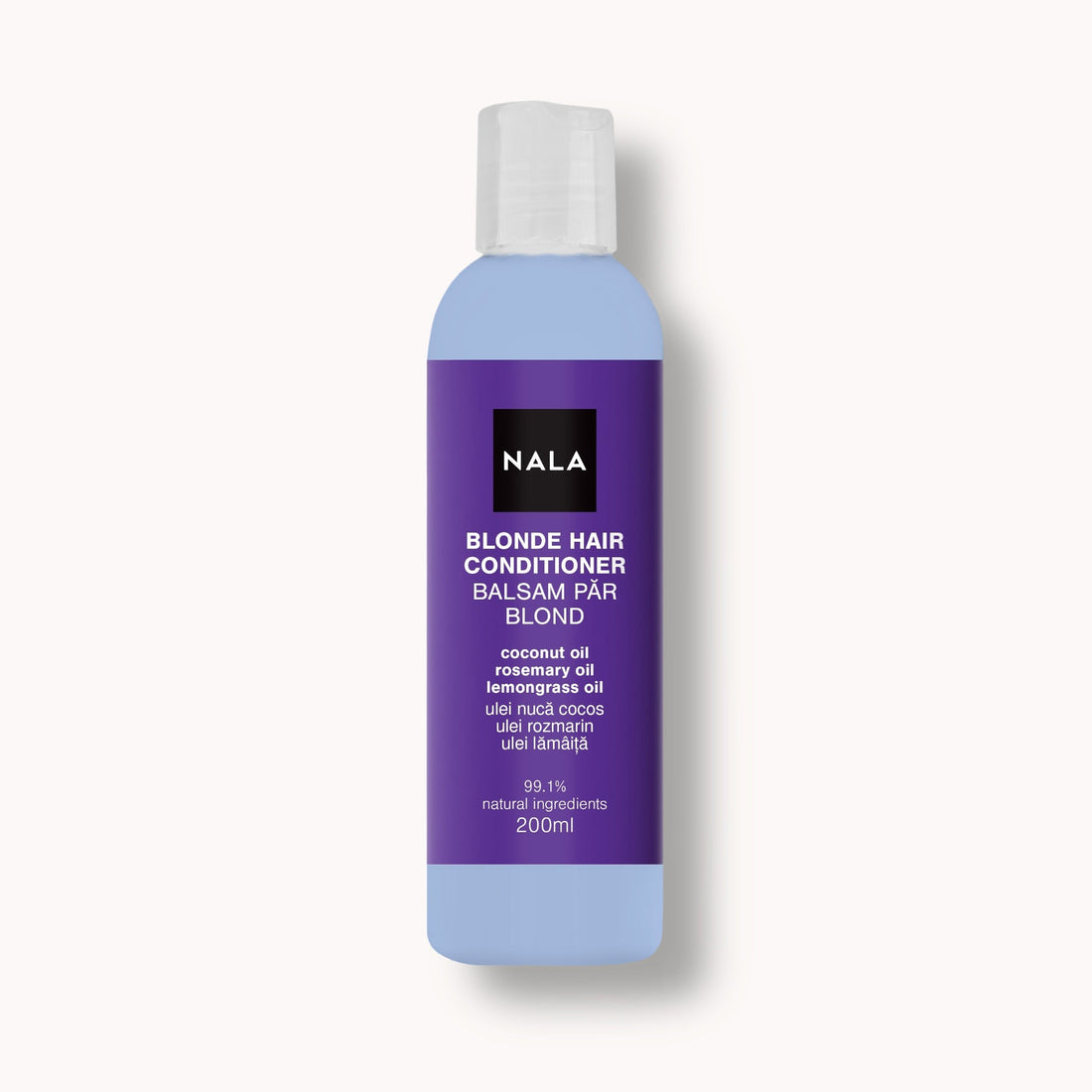 Acondicionador Púrpura Cabello Rubio - Aceite de Coco, Romero y Hierba Limón