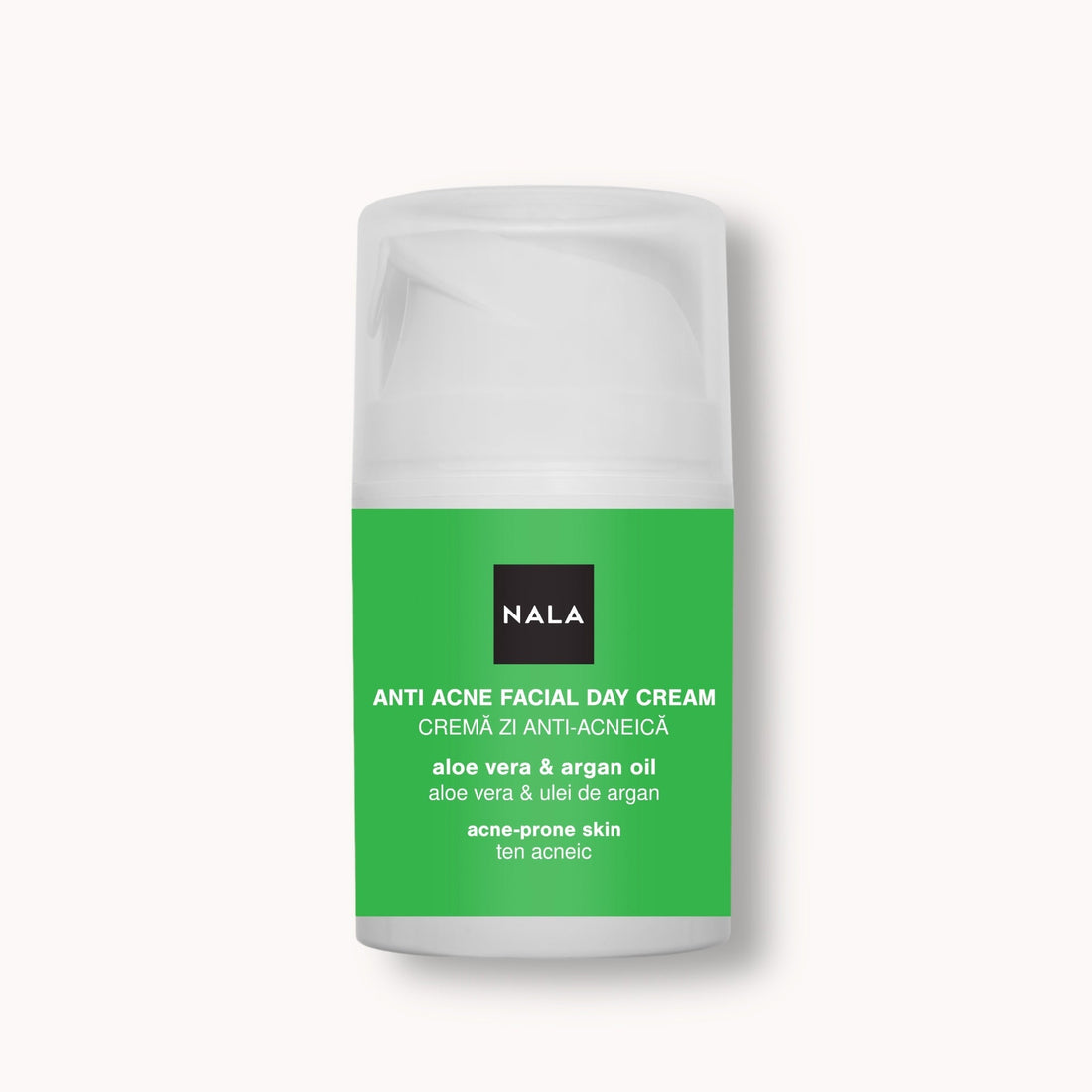 Crema facial antiacné - Pieles propensas al acné - Aloe Vera y Aceite de Argán