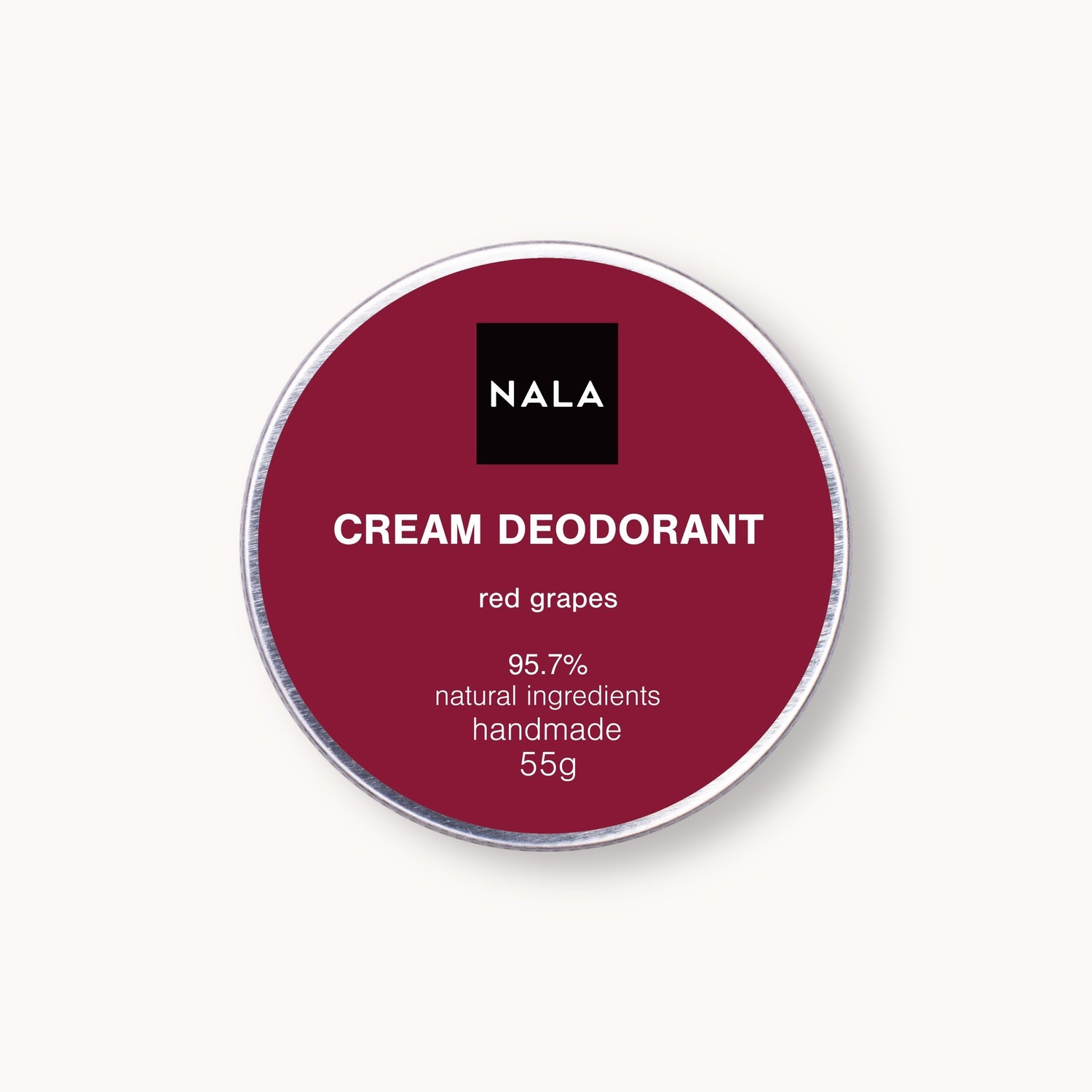 Desodorante en crema - Uvas rojas