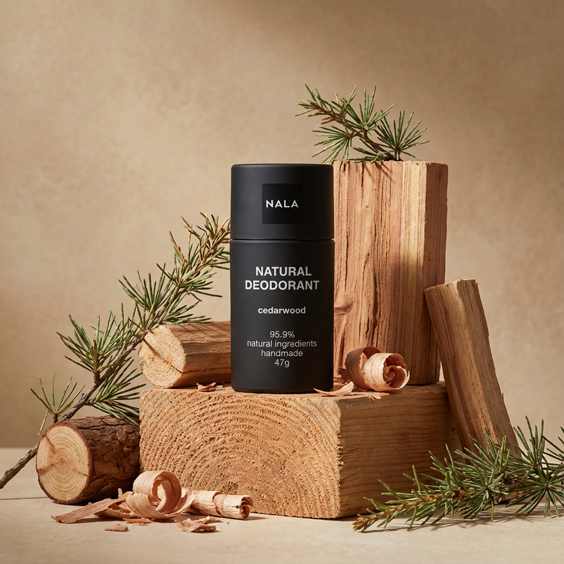 Desodorante Natural en Barra - Madera de cedro