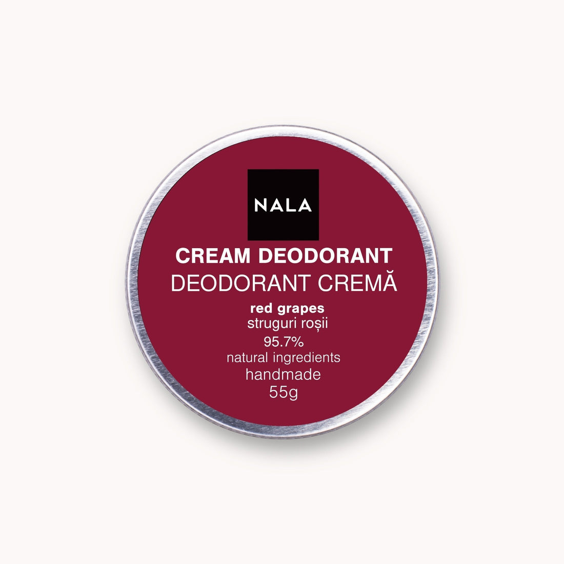 Desodorante en crema - Uvas rojas
