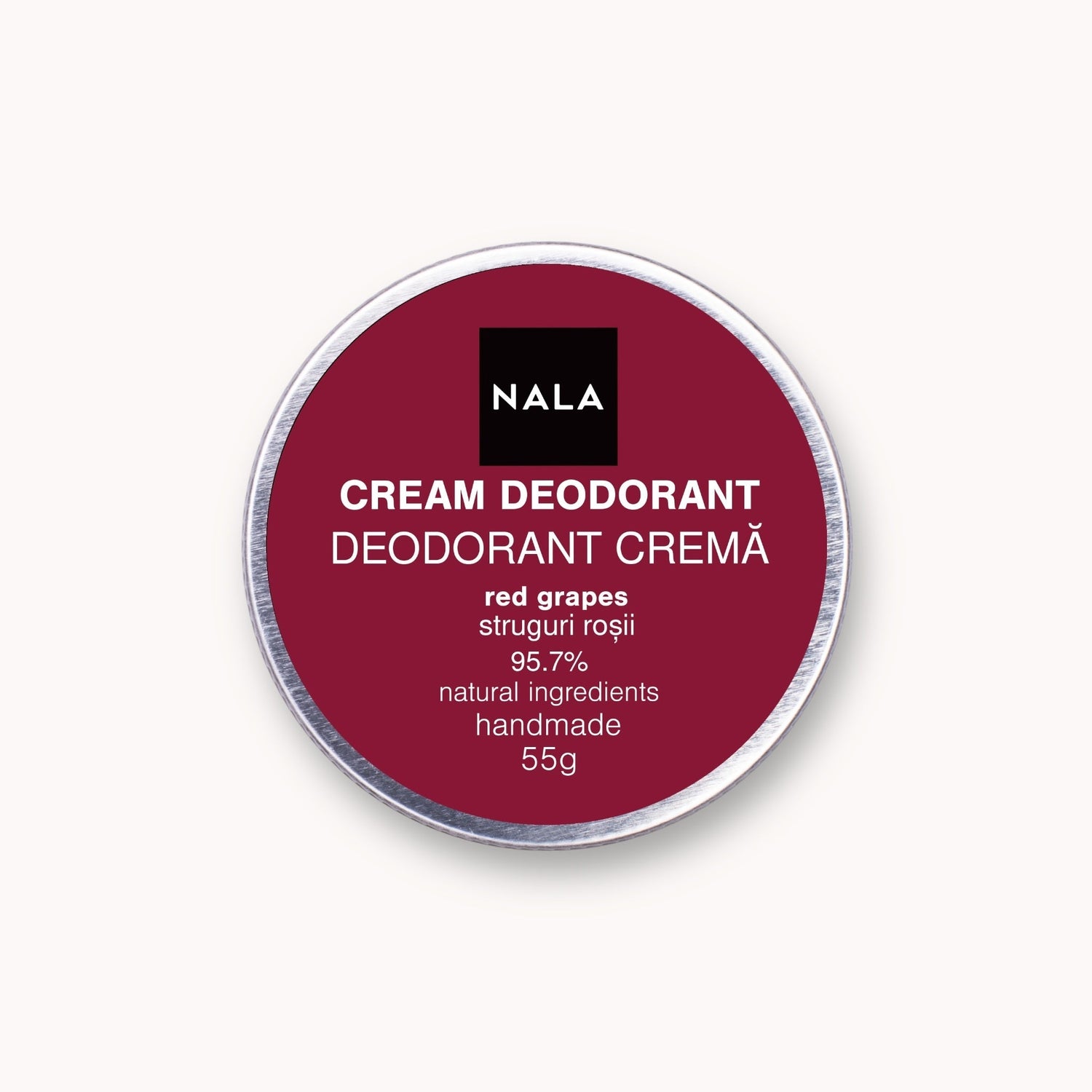 Desodorante en crema - Uvas rojas