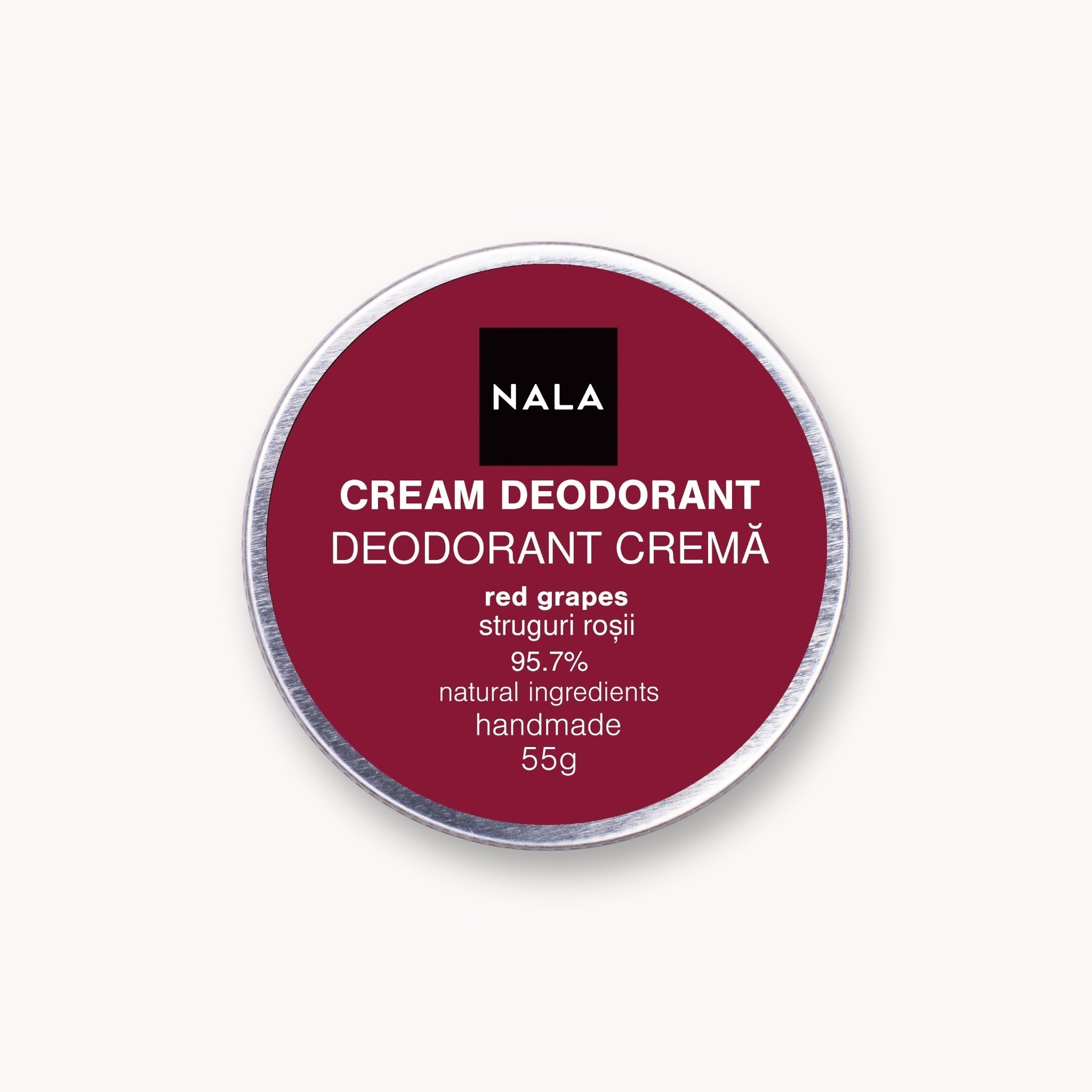 Desodorante en crema - Uvas rojas