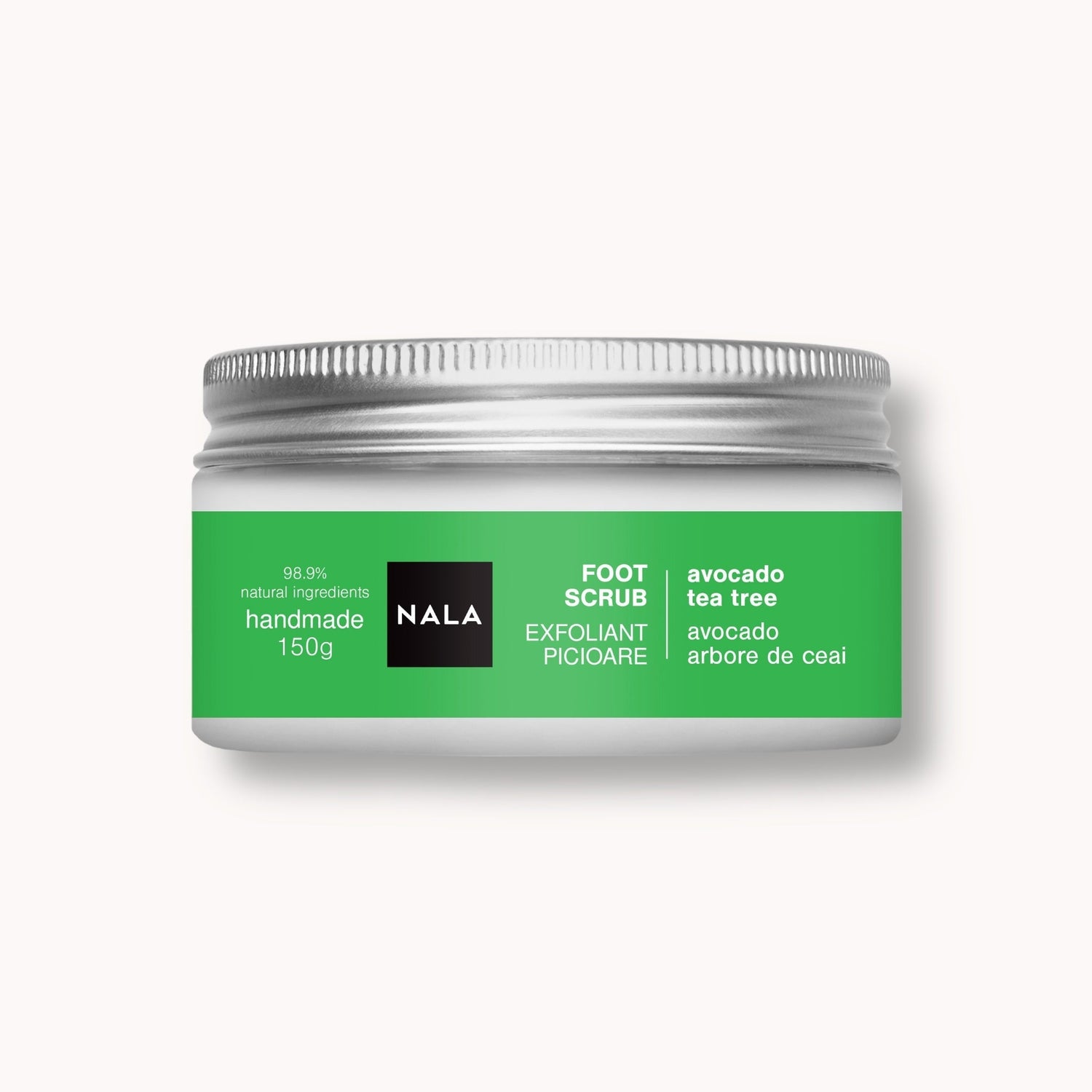 Exfoliante para pies - Aceite de aguacate y árbol del té