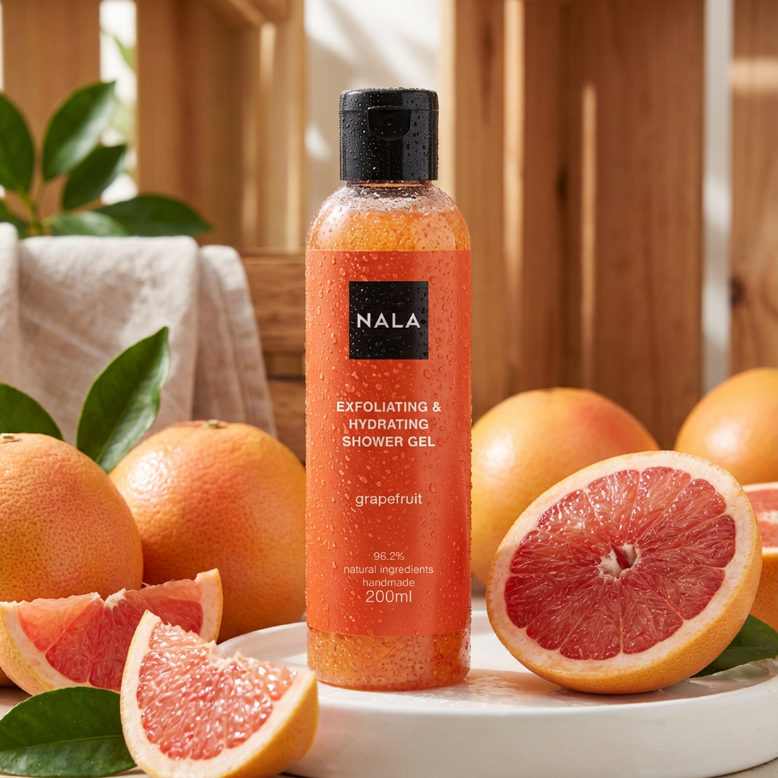 Gel de ducha exfoliante e hidratante - Grapefruit