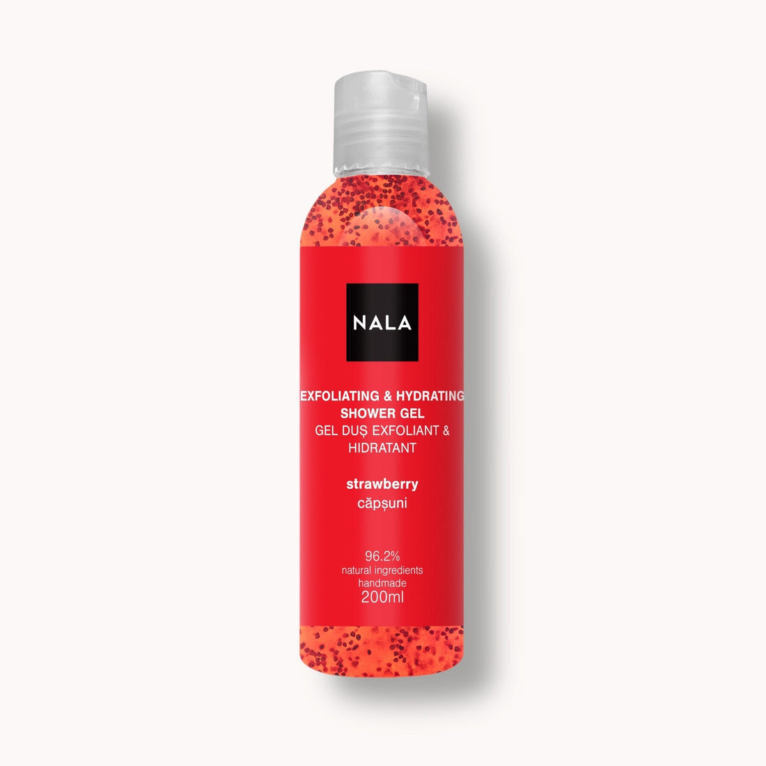 Gel de ducha exfoliante e hidratante - Fresa
