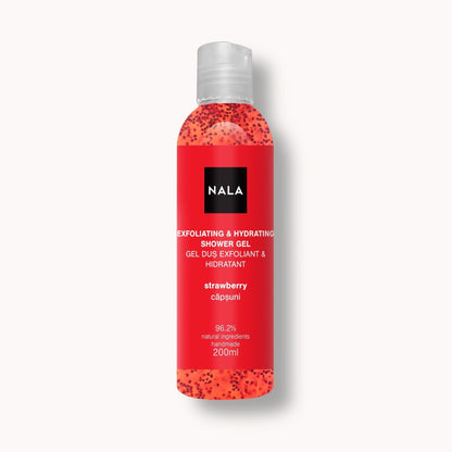 Gel de ducha exfoliante e hidratante - Fresa