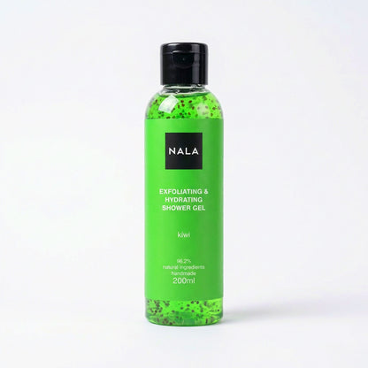 Gel de ducha exfoliante e hidratante - Kiwi