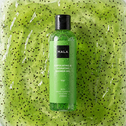 Gel de ducha exfoliante e hidratante - Kiwi