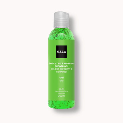 Gel de ducha exfoliante e hidratante - Kiwi