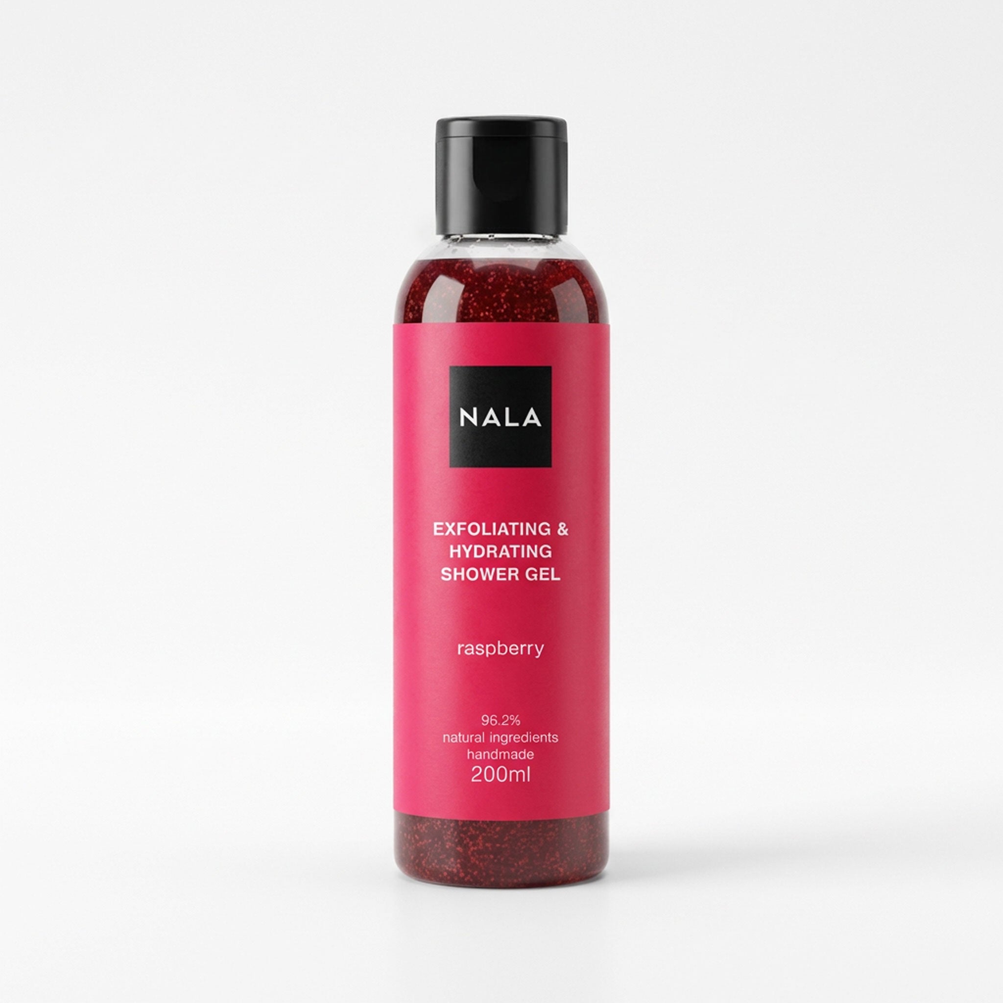 Gel de ducha exfoliante e hidratante - Frambuesa