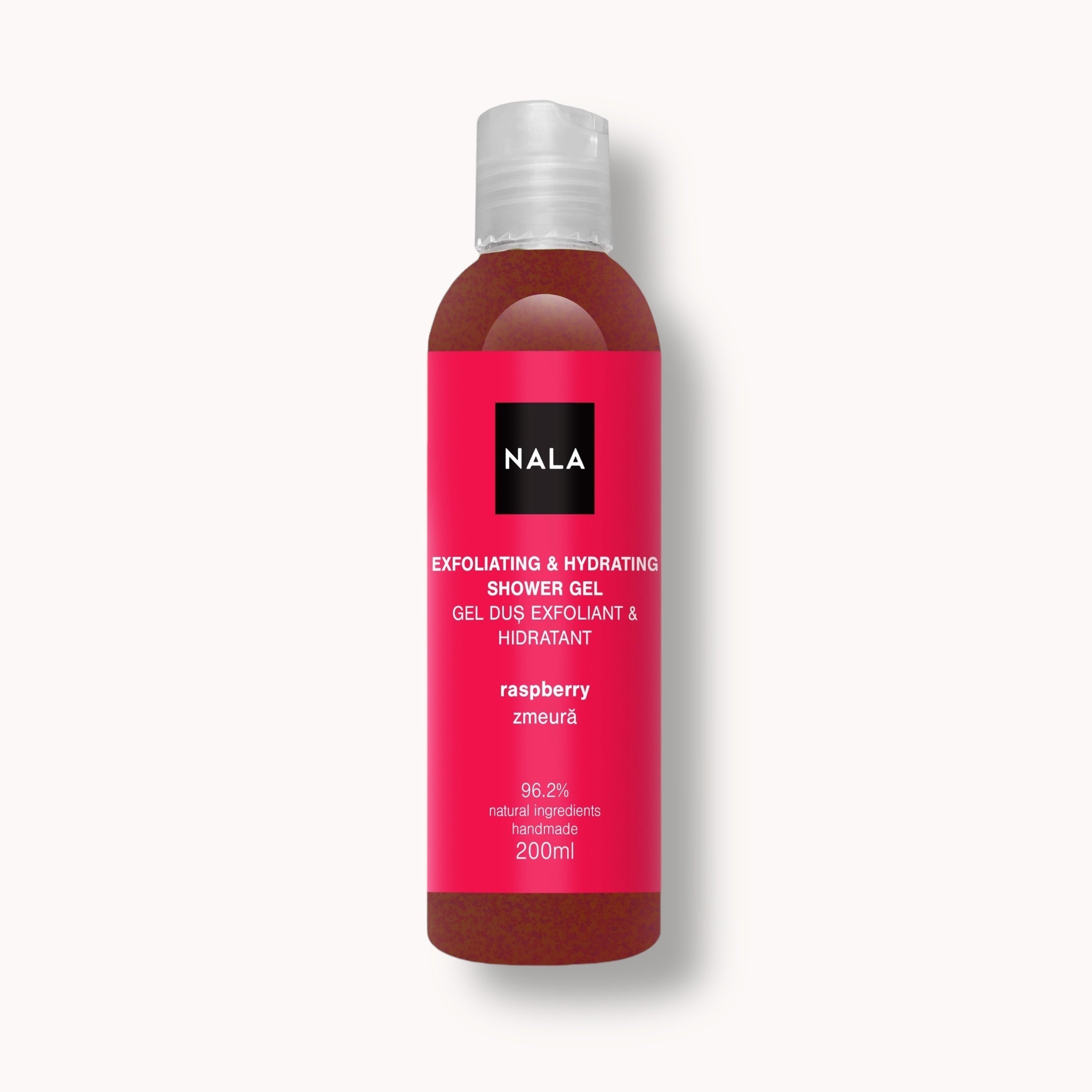 Gel de ducha exfoliante e hidratante - Frambuesa
