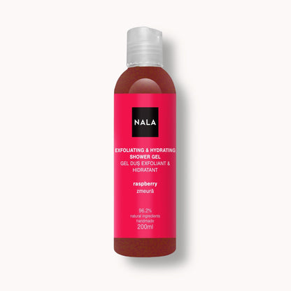 Gel de ducha exfoliante e hidratante - Frambuesa