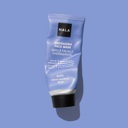 Mascarilla Facial Energizante - Aceite de Arroz, Aceite de Semilla de Limón, Vitamina C, Extracto de Gardenia