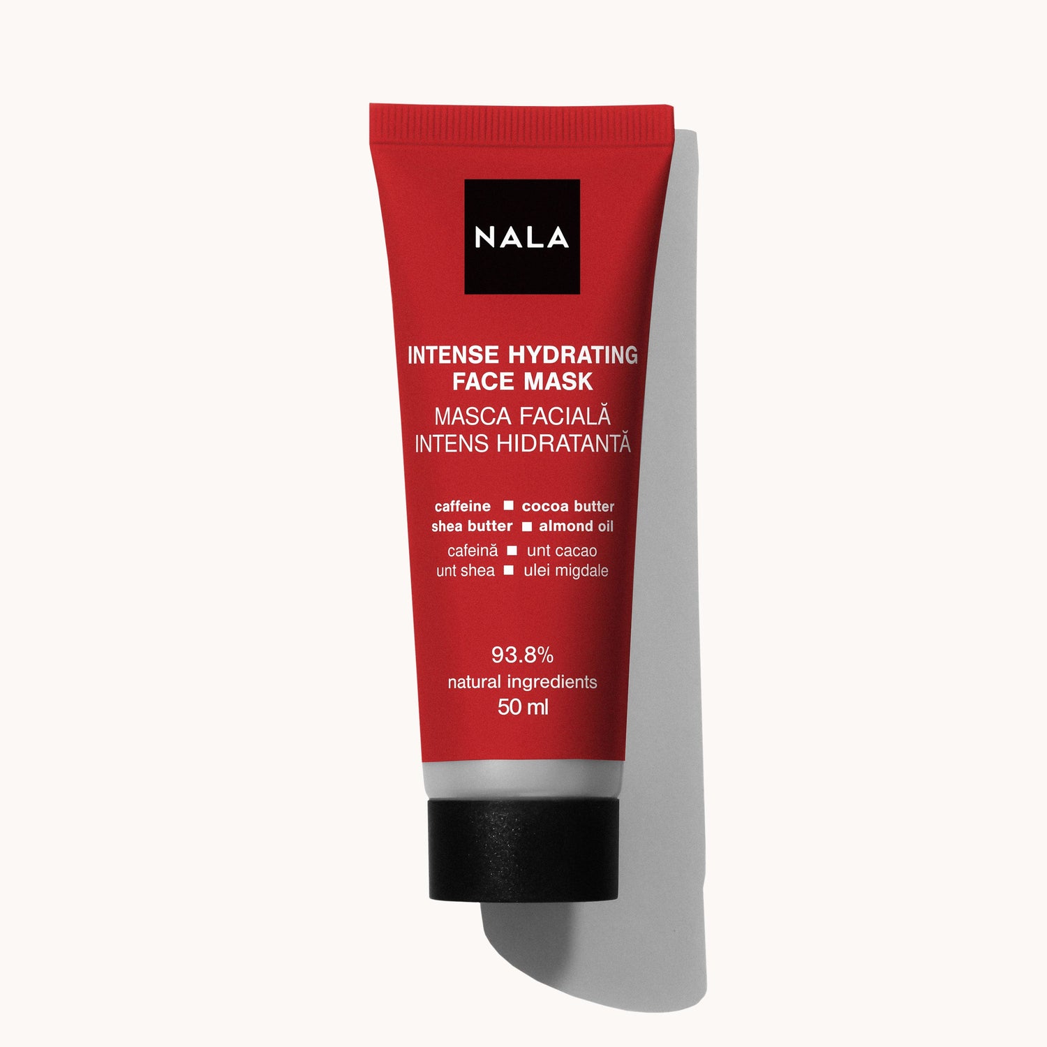 Mascarilla facial hidratante intensa - Cafeína, manteca de cacao, manteca de karité, aceite de almendras