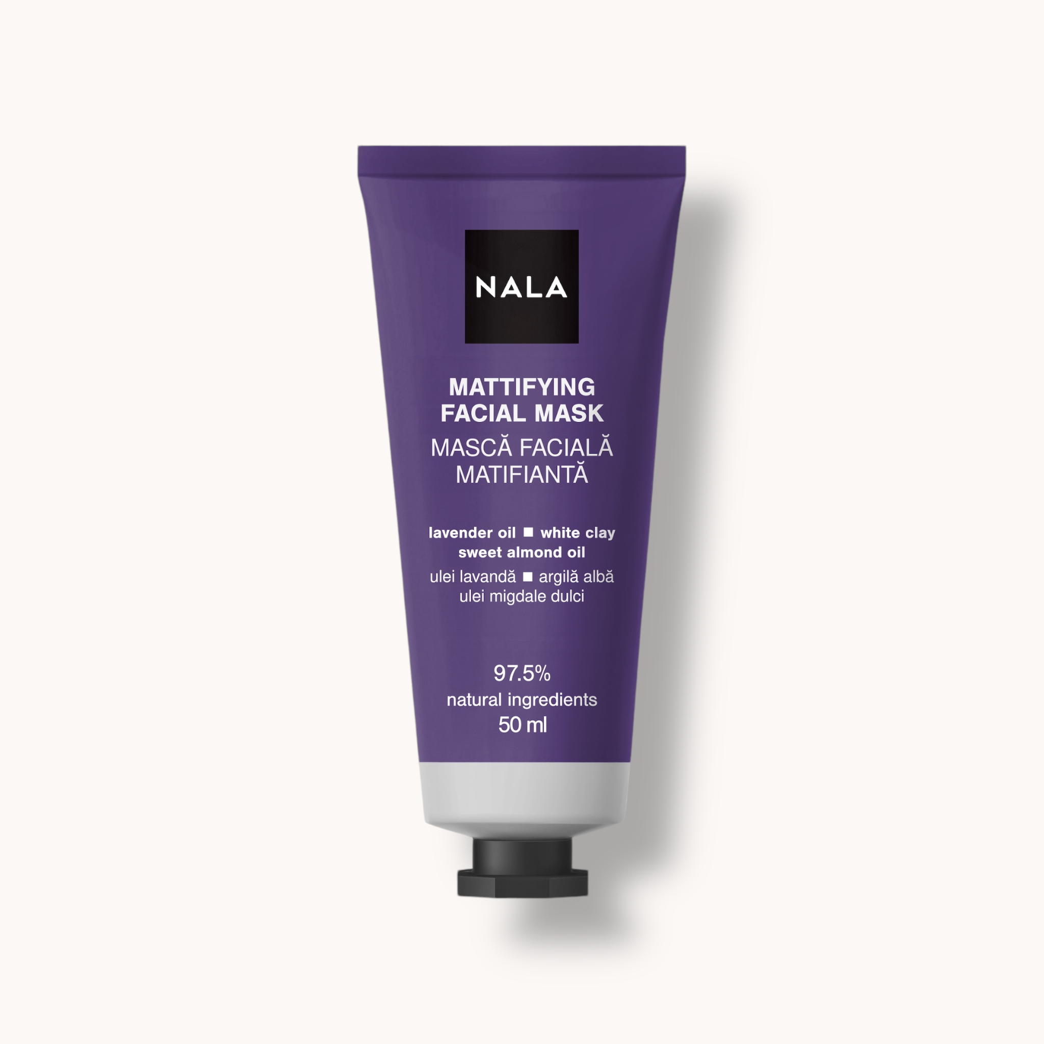 Mascarilla Facial Matificante - Aceite de Lavanda, Arcilla Blanca, Aceite de Almendras Dulces