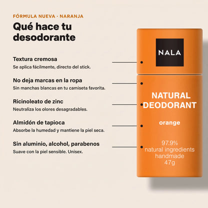 Desodorante Natural en Barra NUEVO - Naranja
