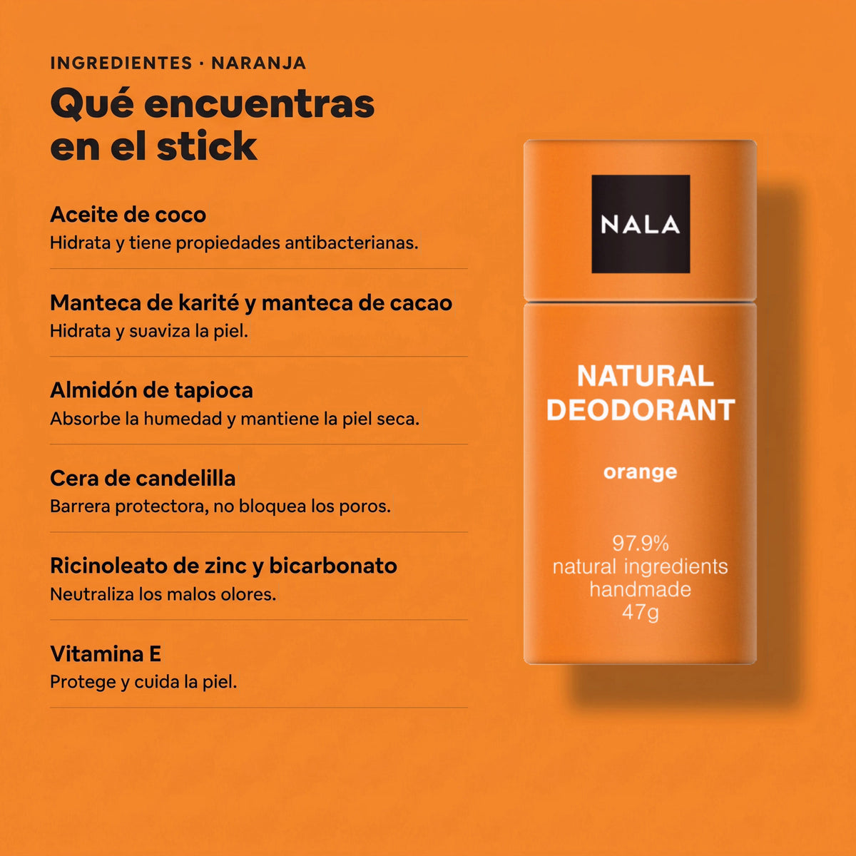 Desodorante Natural en Barra NUEVO - Naranja