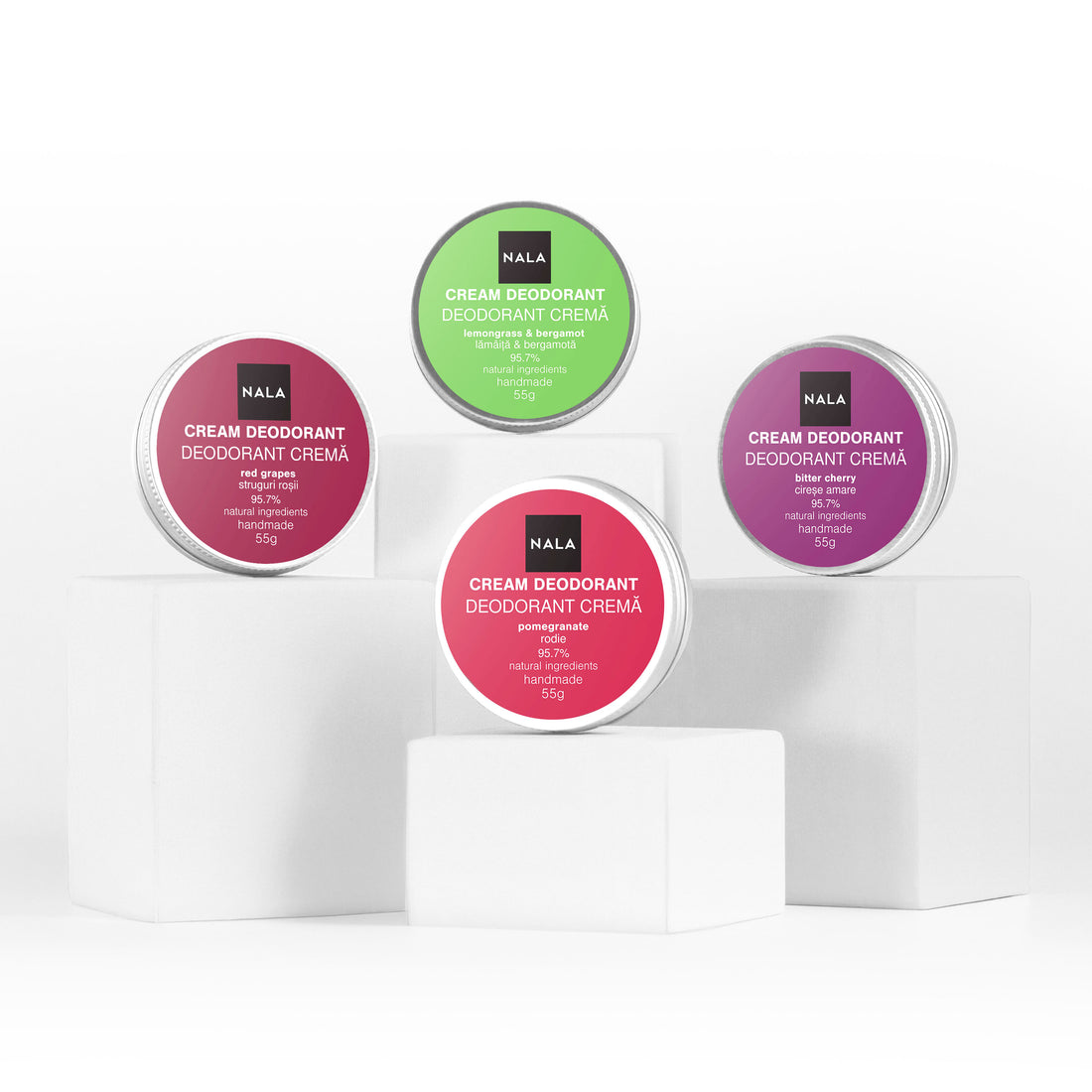 Pack de 4 Desodorantes Naturales - Protección y Confort