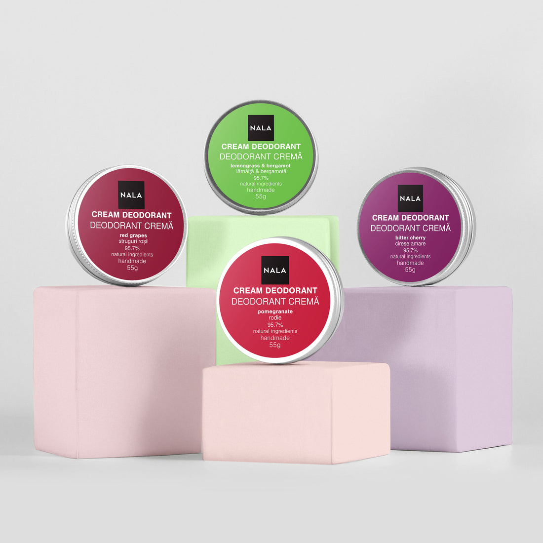 Pack de 4 Desodorantes Naturales - Protección y Confort