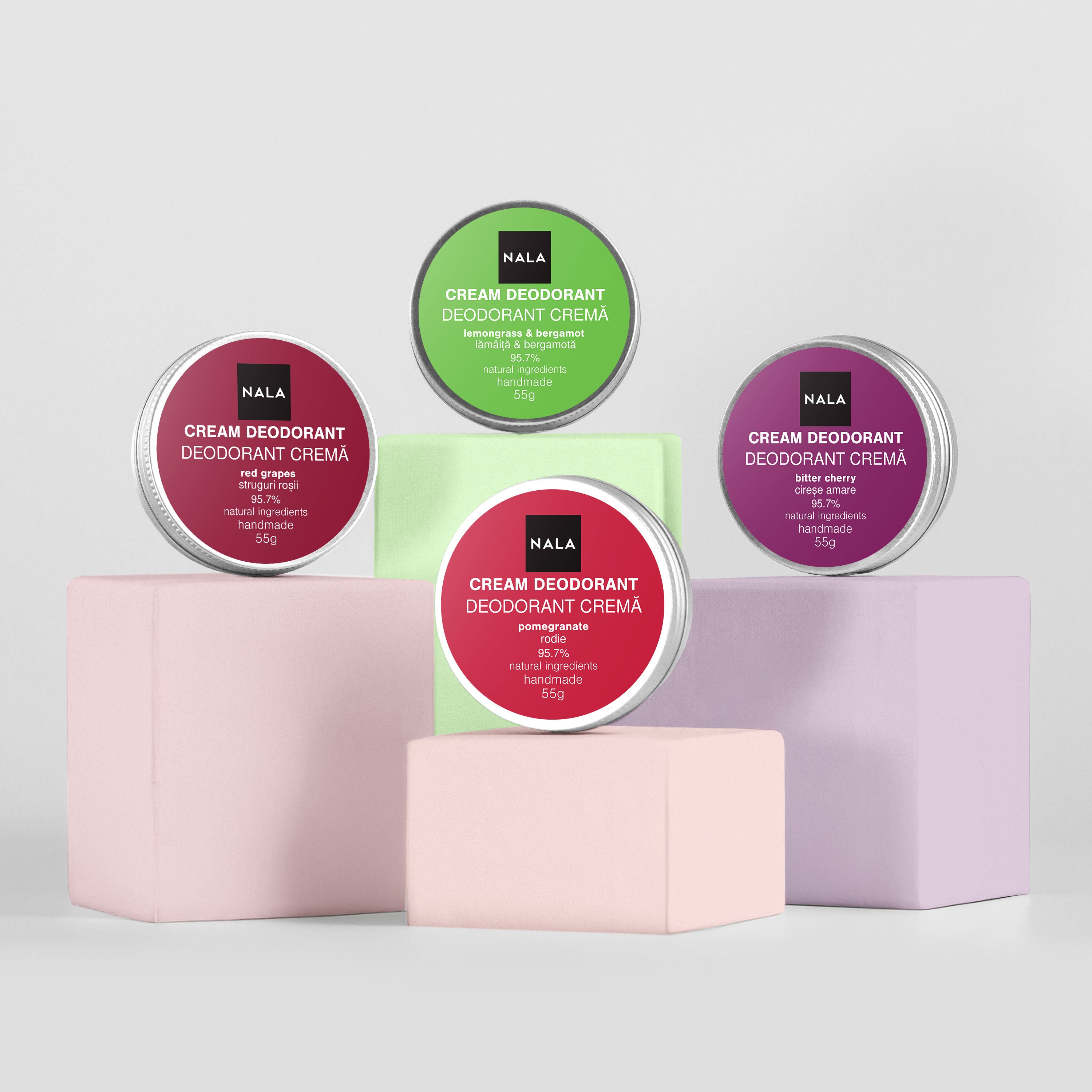 Pack de 4 Desodorantes Naturales - Protección y Confort