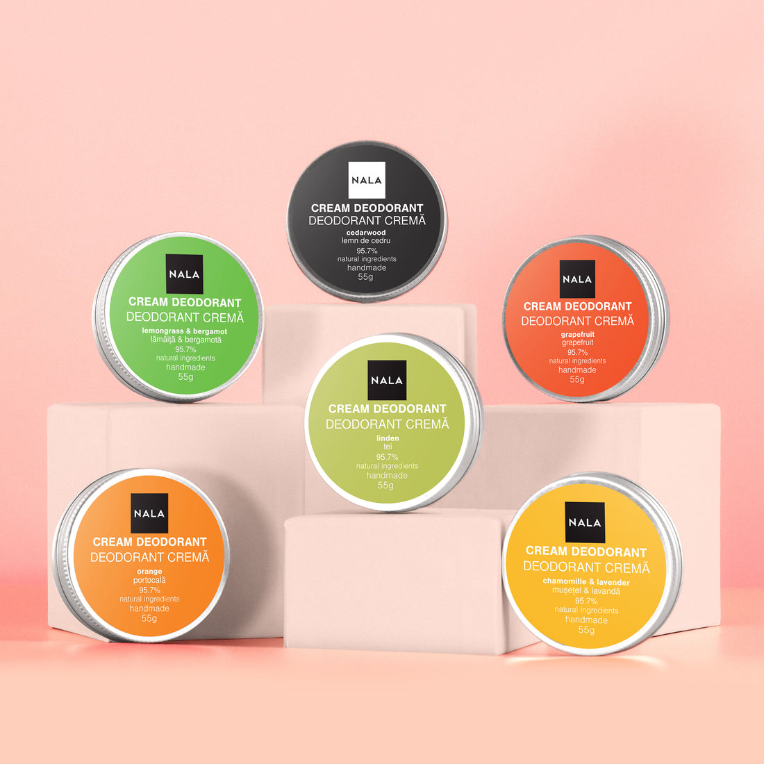 Pack de 6 Desodorantes Naturales - Fresh Mix