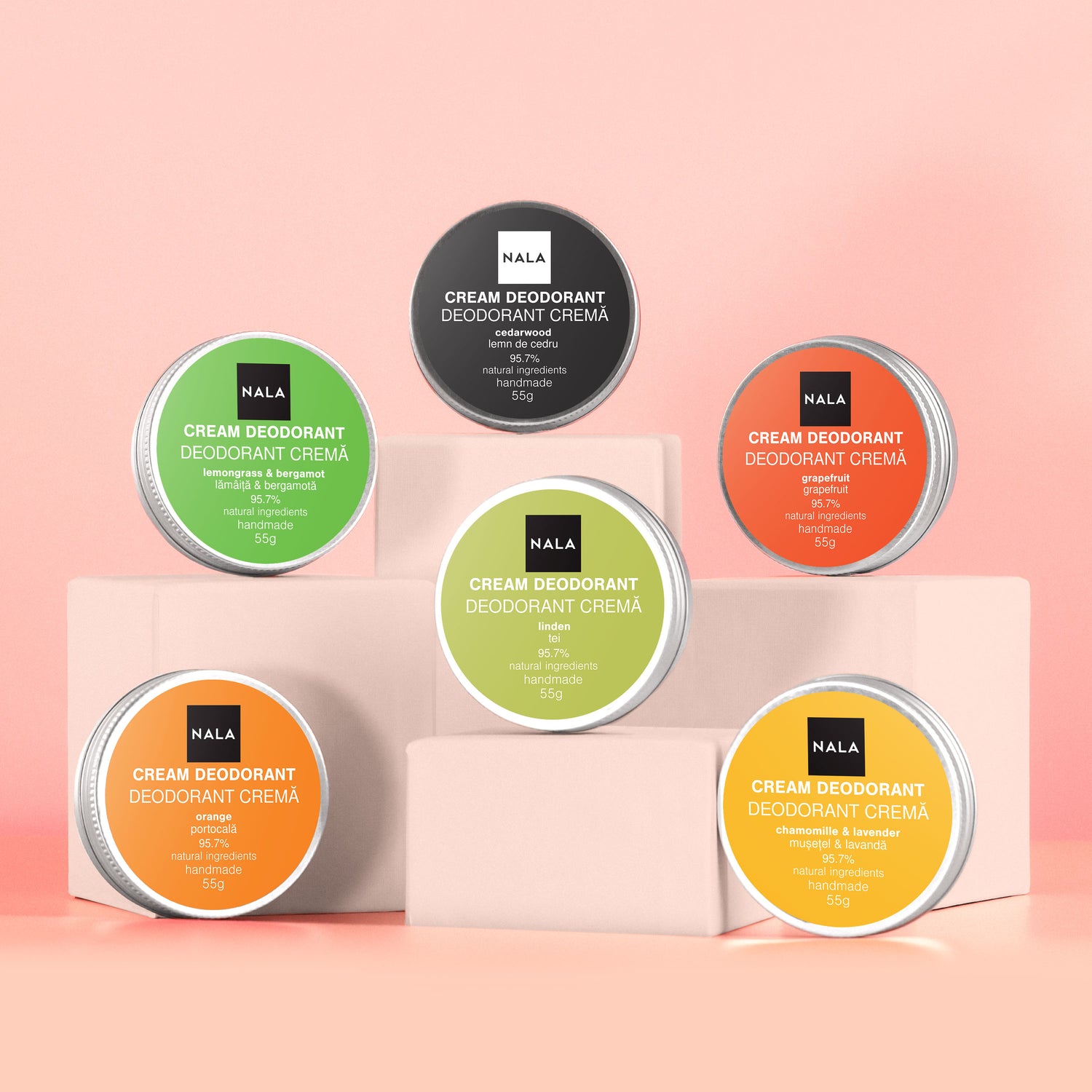 Pack de 6 Desodorantes Naturales - Fresh Mix