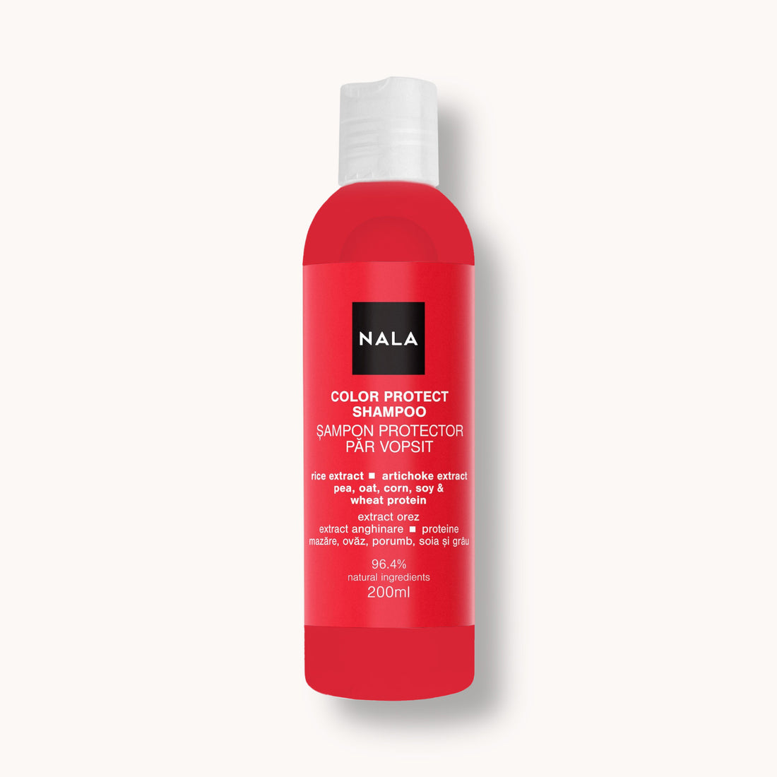 Champú protector para Cabello Teñido - Extracto de Arroz, Alcachofa, Proteínas de Guisante, Avena, Maíz, Soja y Trigo