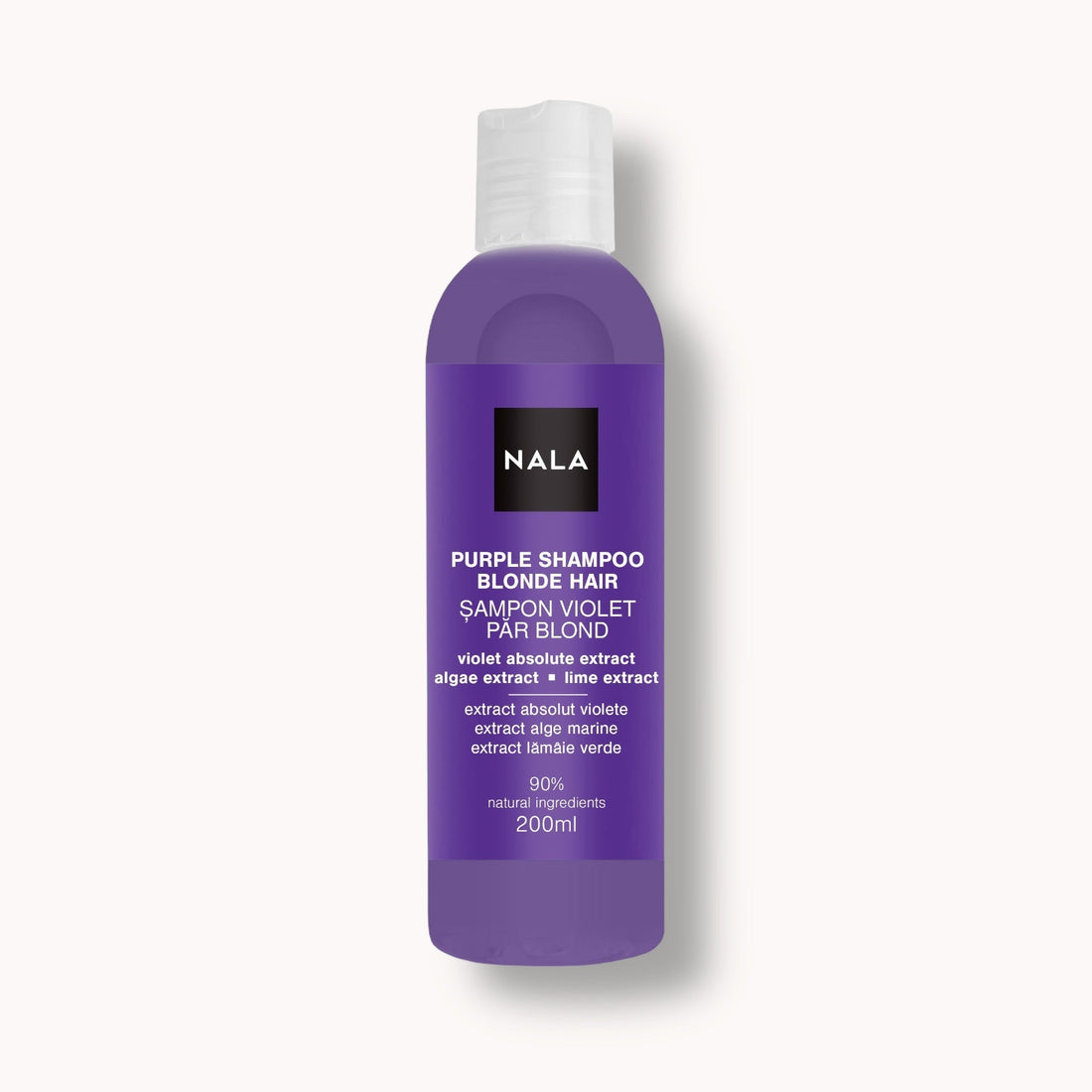 Champú Púrpura Cabello Rubio - Extracto Absoluto de Violeta, Extracto de Algas, Extracto de Lima
