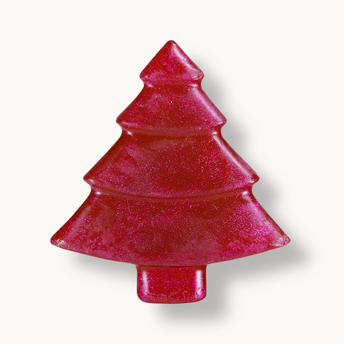 Árbol de jabón natural con purpurina - Chocolate blanco