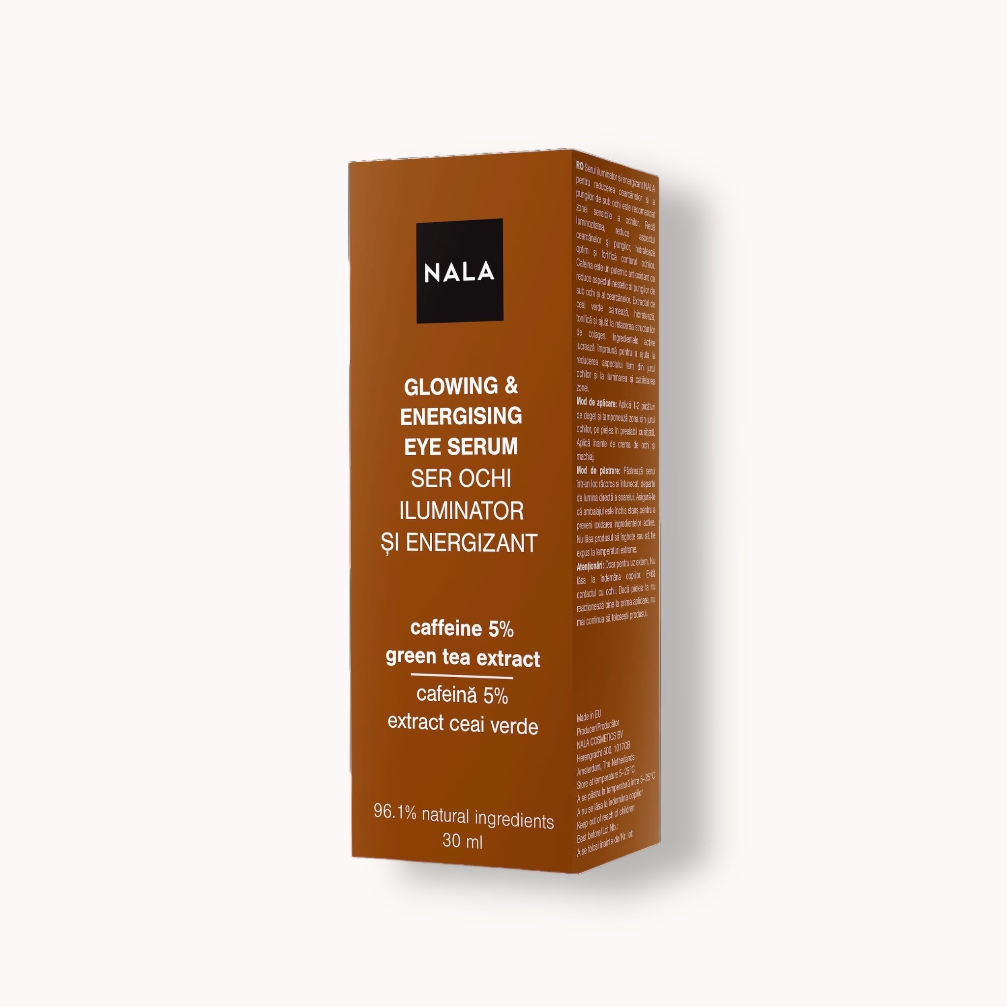 Serum para ojos luminosos y energizantes - 5% cafeína + extracto de té verde