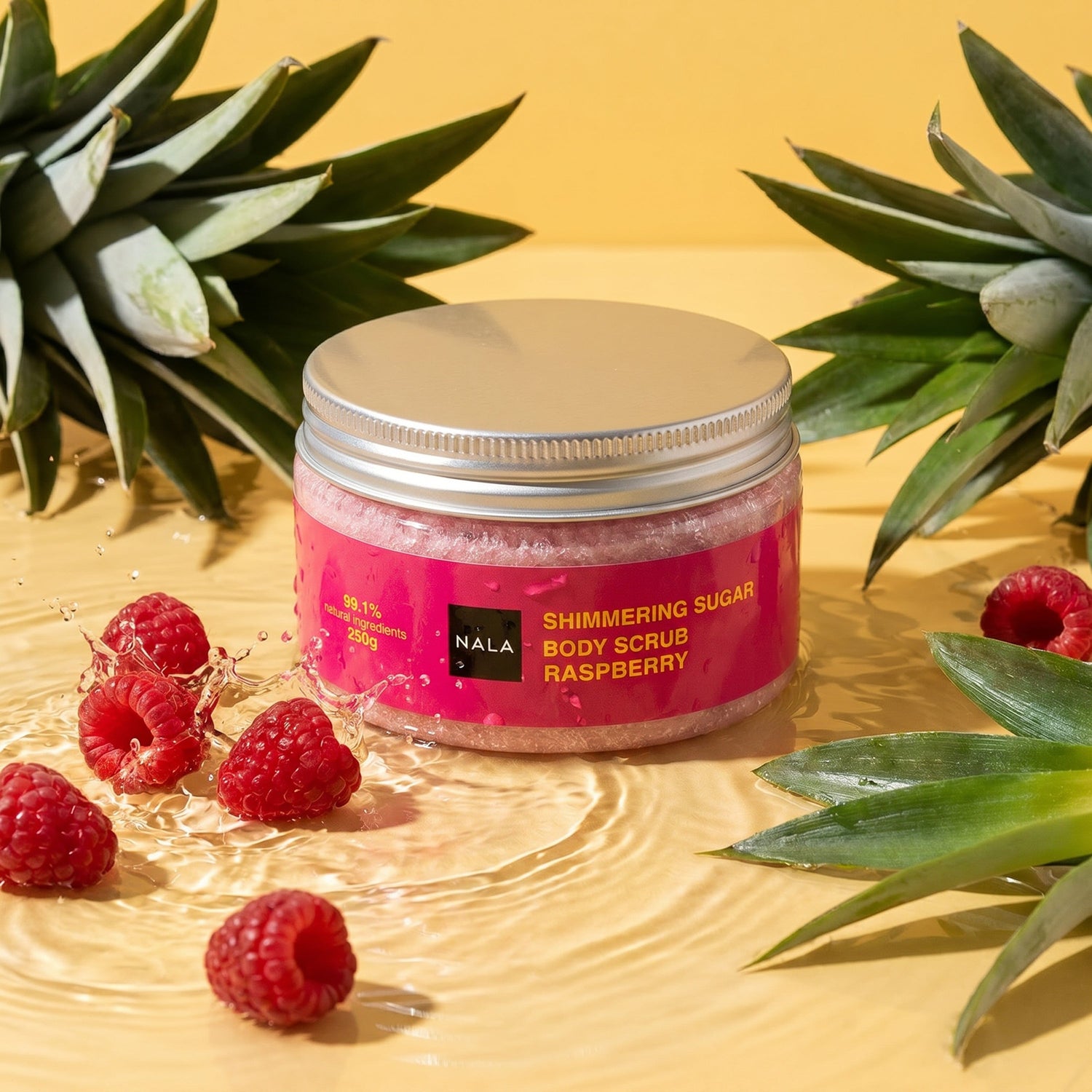 Exfoliante de Azúcar Brillante PINK - Frambuesa