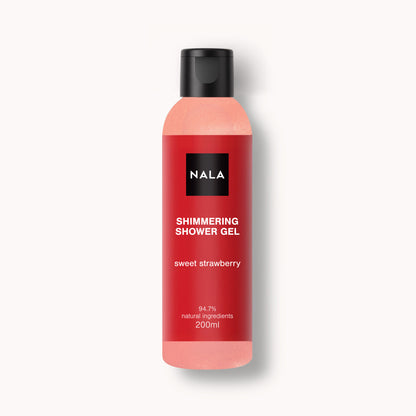 Gel de ducha con purpurina - Fresa dulce