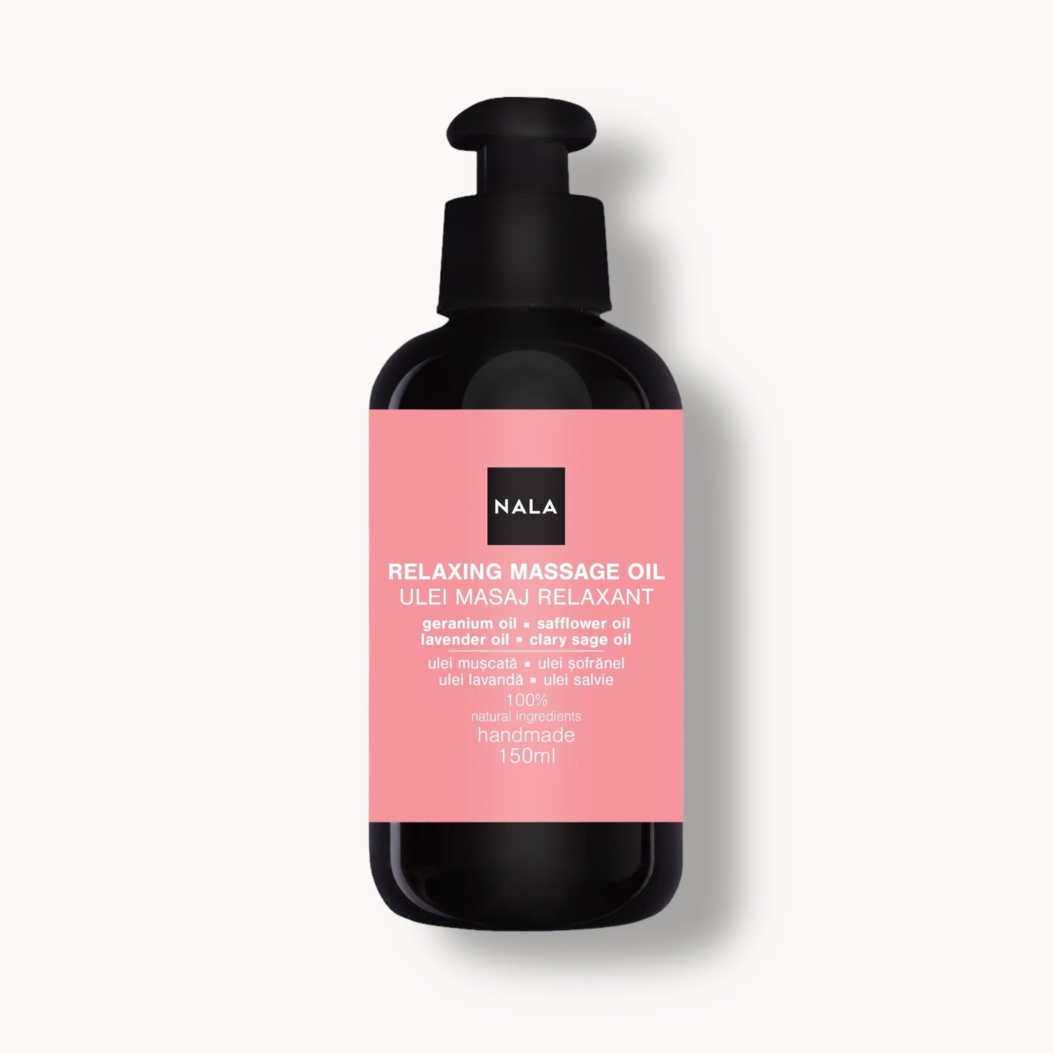 Aceite de masaje relajante - Geranio, Cártamo, Lavanda, Salvia
